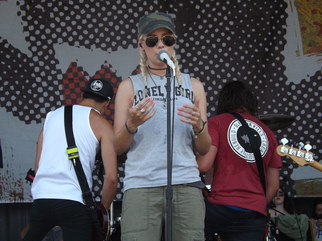 1024x768 Jenna McDougall of Tonight Alive. June 2013; Las Vegas