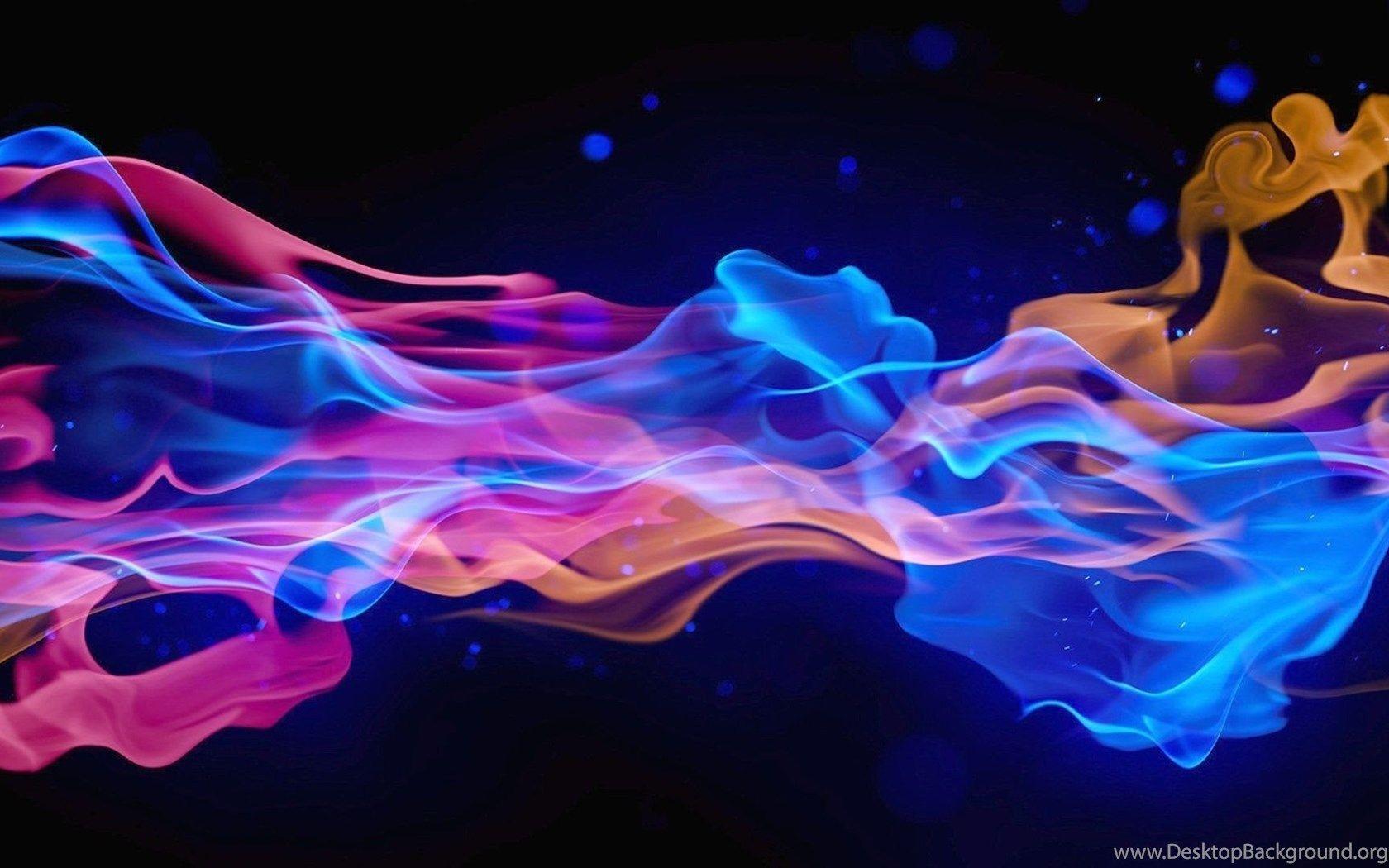 1680x1050 Blue fire and red fire wallpaper Desktop Background