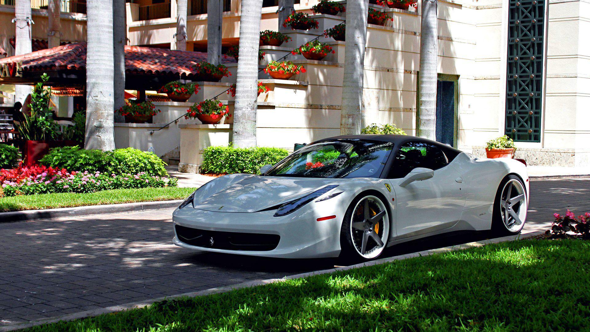 1920x1080 White ferrari 458 italia 1 wallpaperx1080