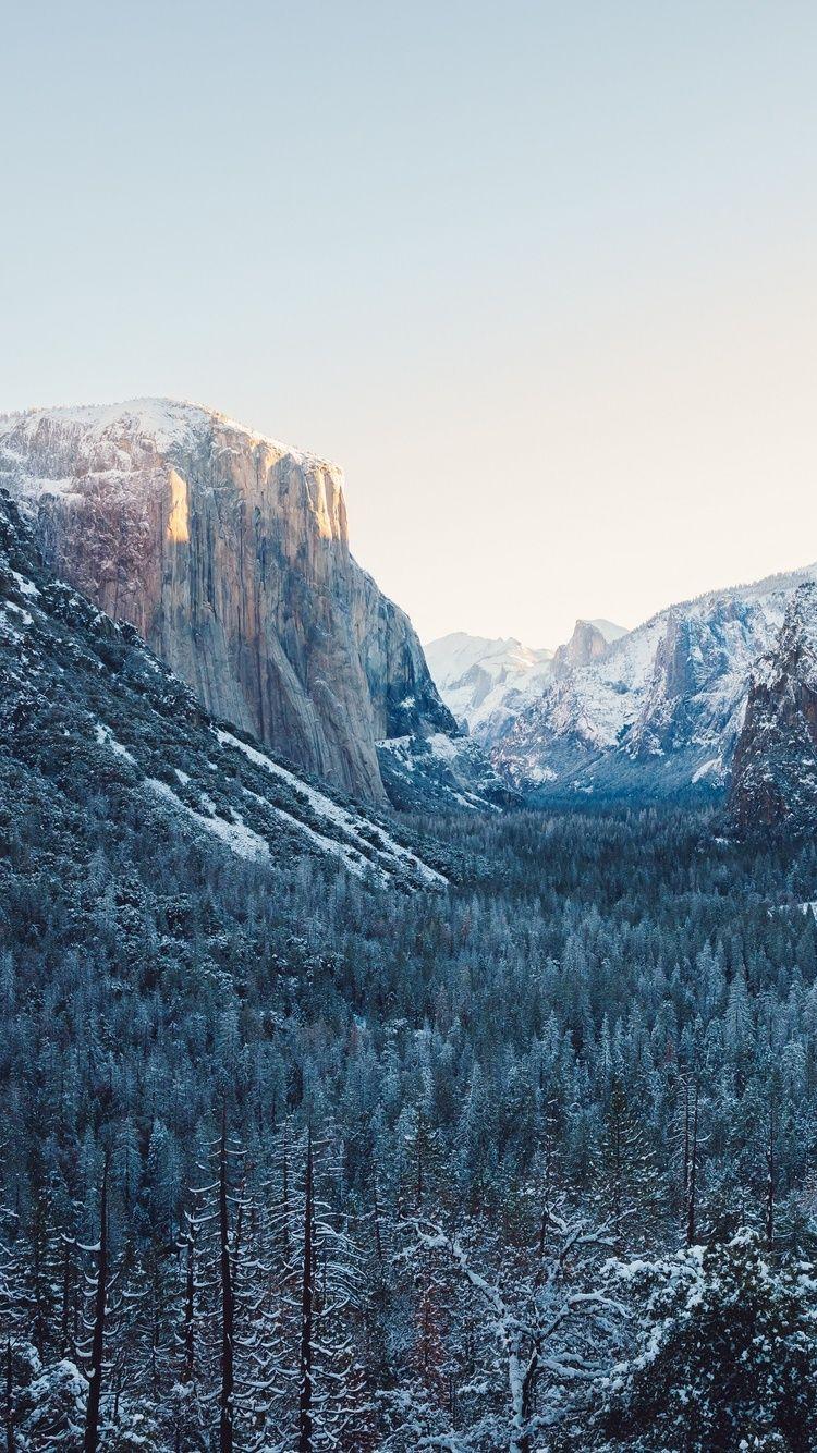 750x1334 Yosemite Winter 4k iPhone iPhone 6S, iPhone 7 HD 4k Wallpaper, Image, Background, Photo and Picture