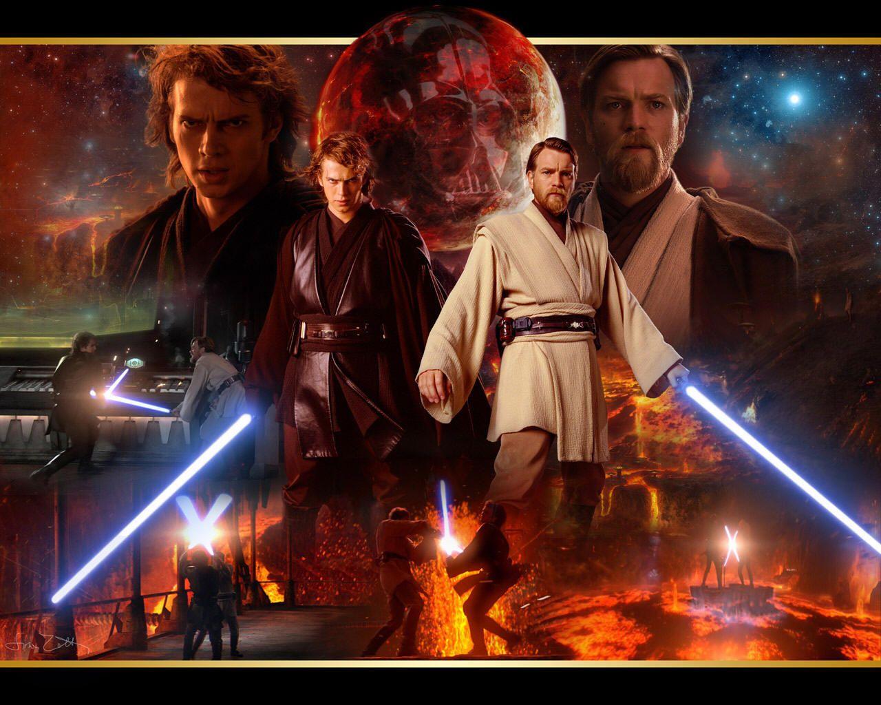 1280x1024 Anakin and Obi wan Wars: Revenge of the Sith Wallpaper