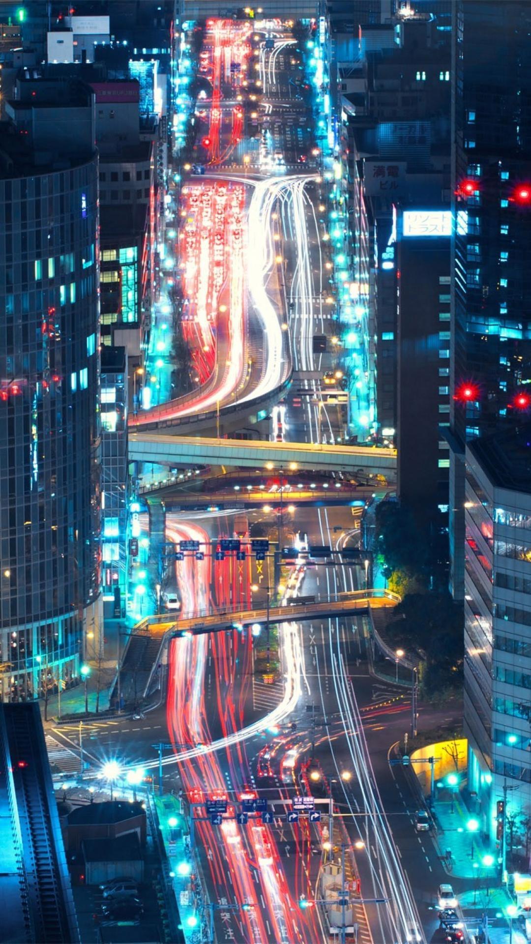 1080x1920 Japan Tokyo cityscapes osaka city night hình nền