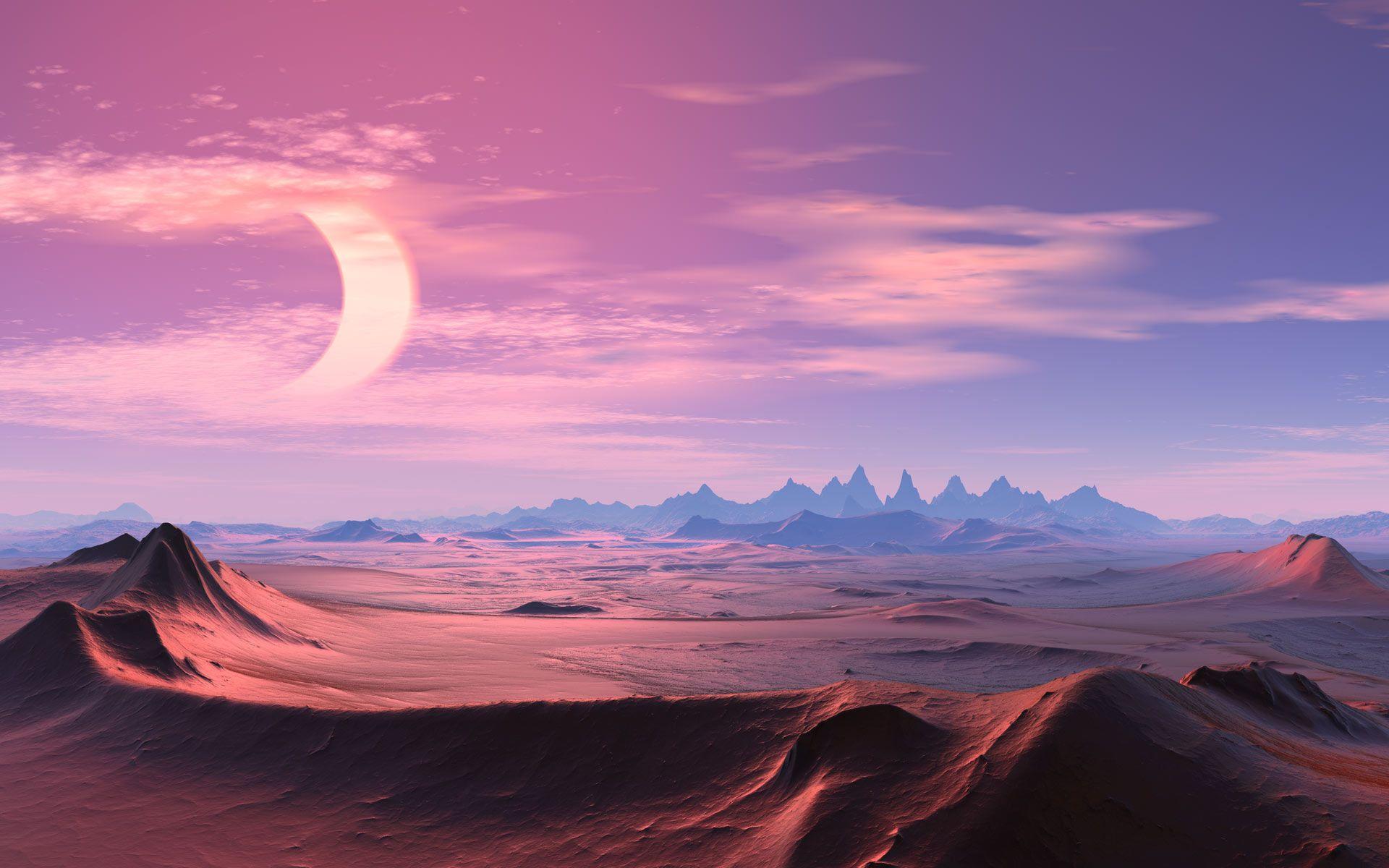 1920x1200 Wallpaper, planets, scifi, space, eclipse, tocool, desert, back