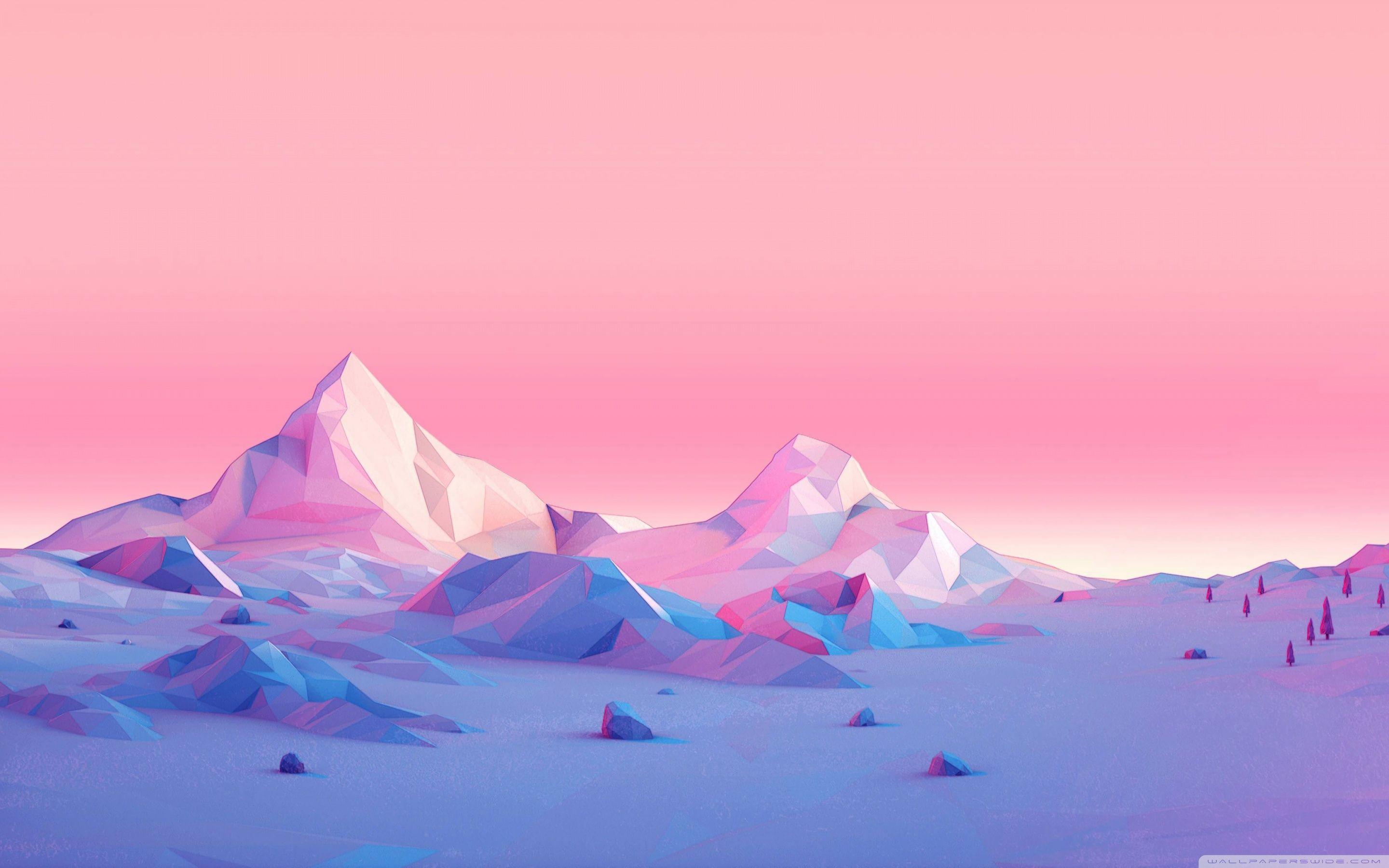 2880x1800 Download Lowpoly, Mountains, Landscape UltraHD Wallpaper