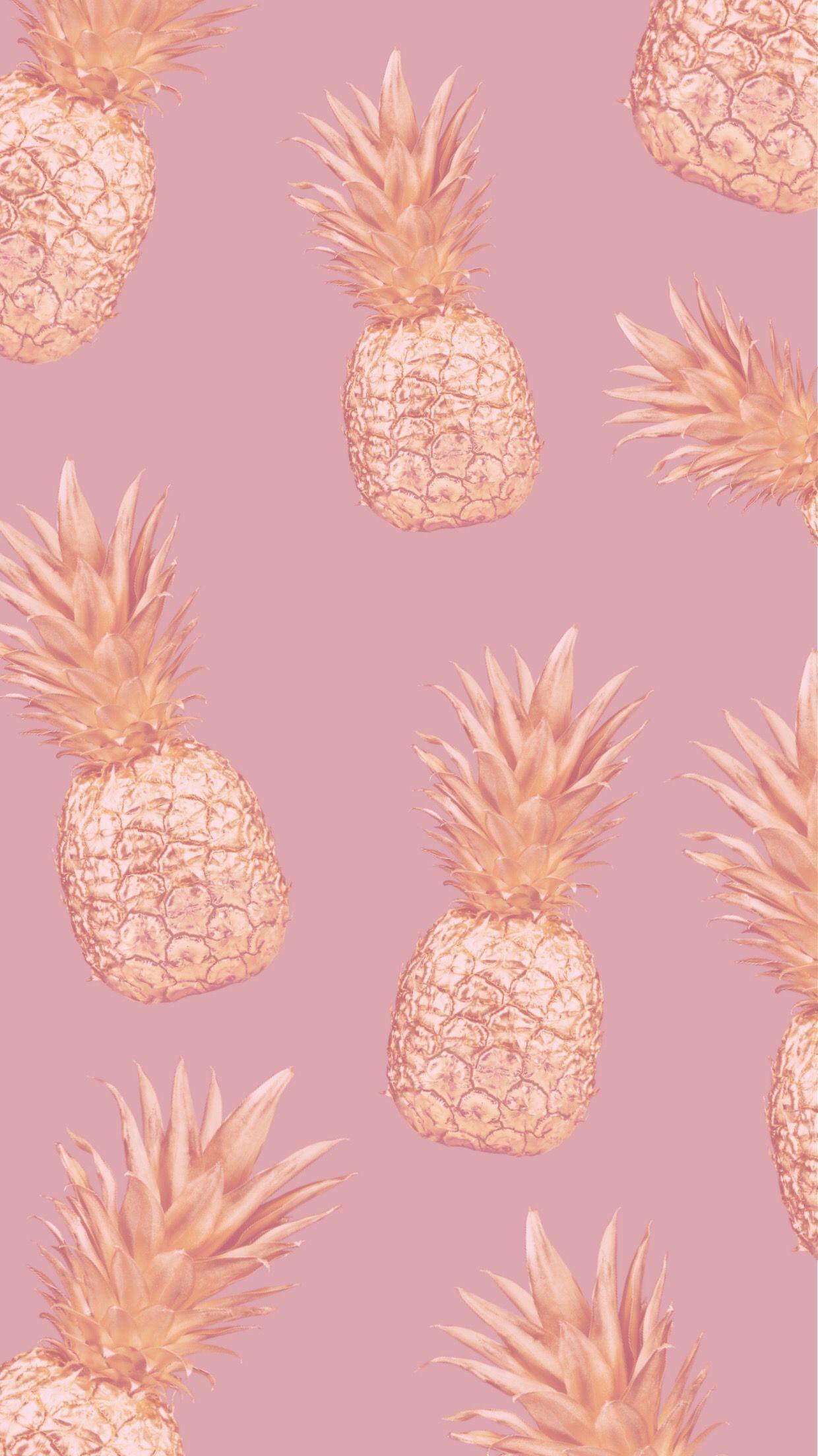1240x2208 Pink Cute Pineapple iPhone Wallpaper