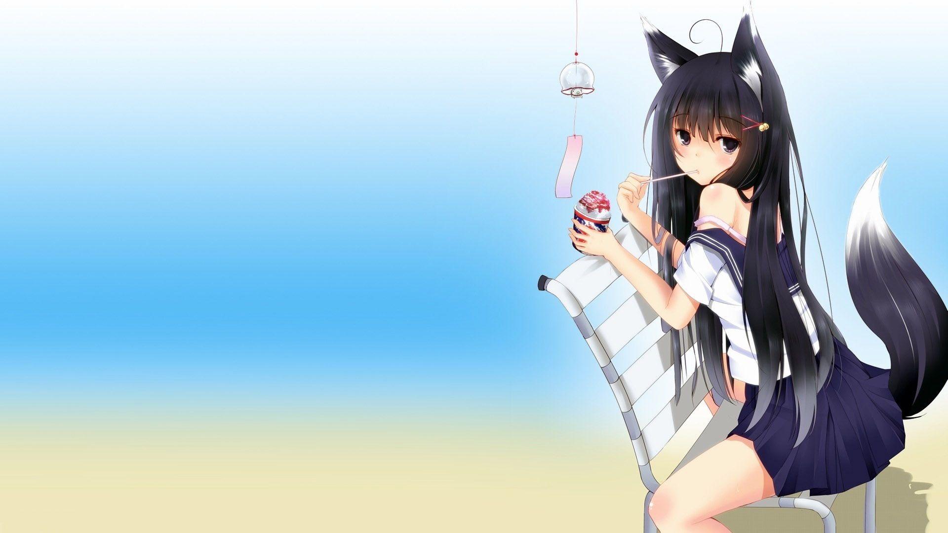 1920x1080 Fox girl wallpaper