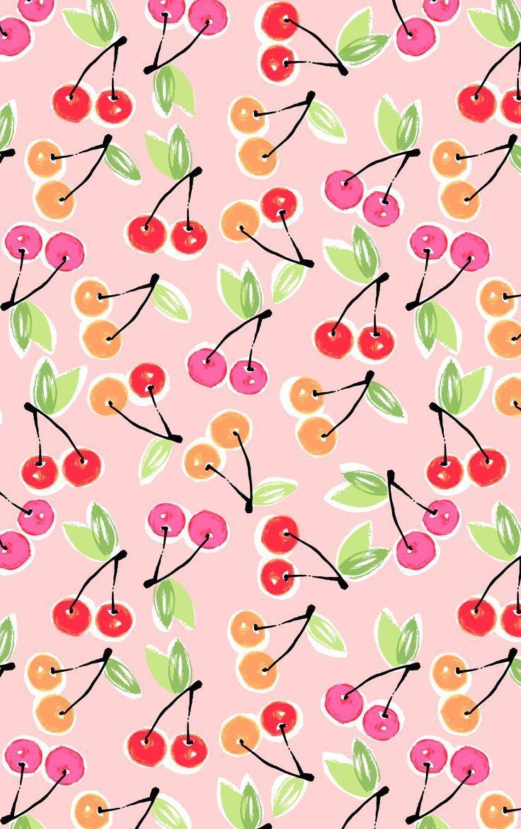 736x1171 Love this cute little fruit pattern. Pattern wallpaper, Print