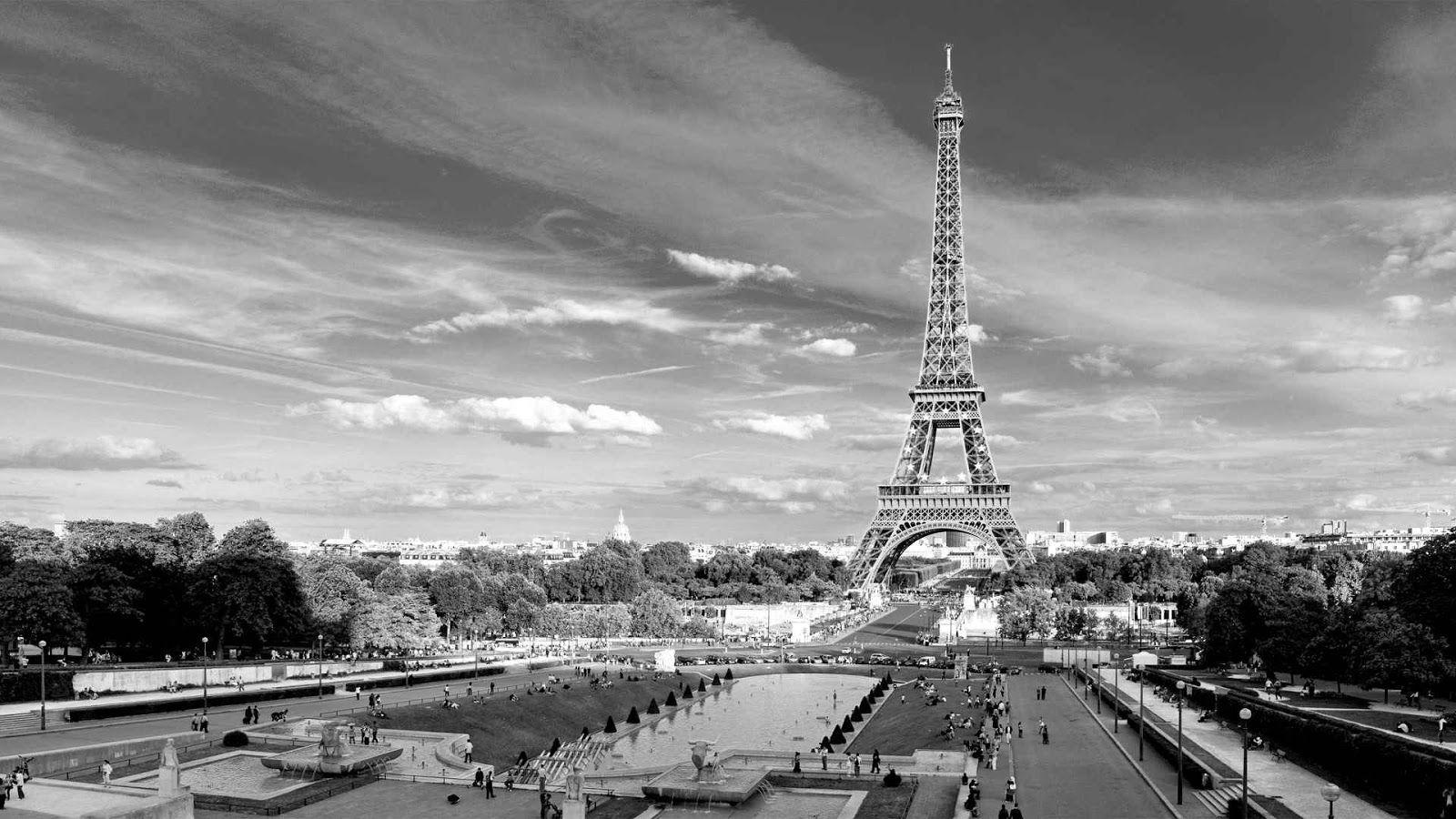 1600x900 Free download Paris Paris Black And White [1600x900]