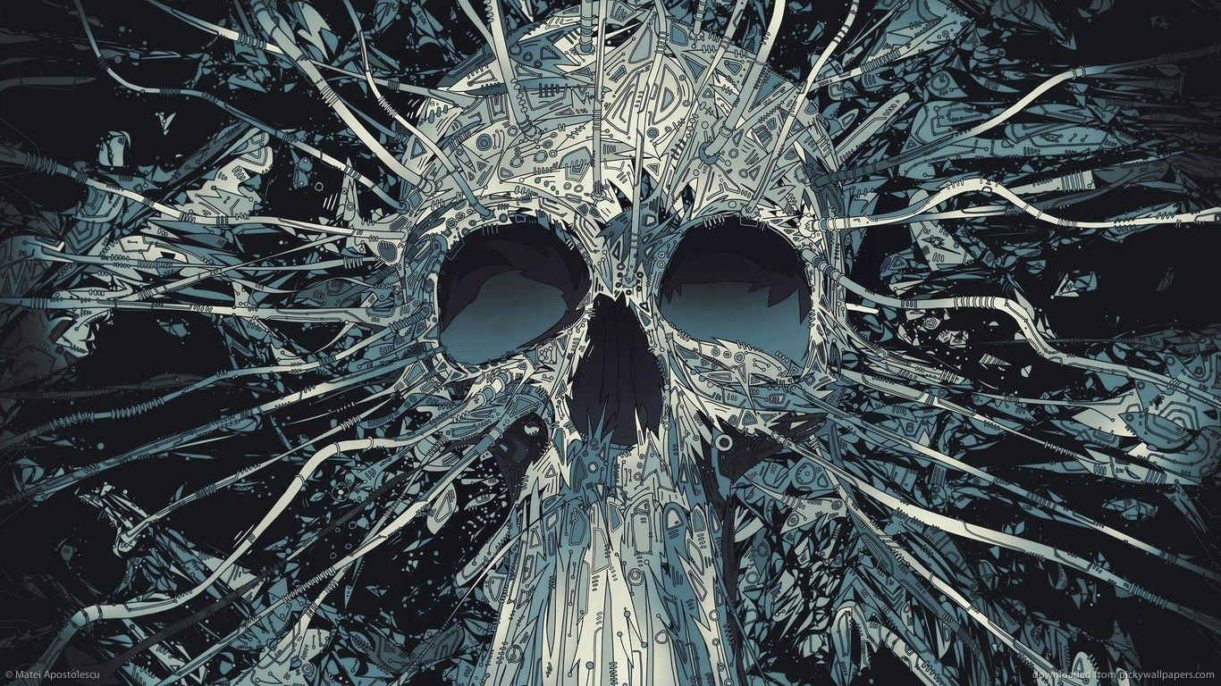 1366x768 Farewell Mr. Eldritch wallpaper. Skull illustration, Skull