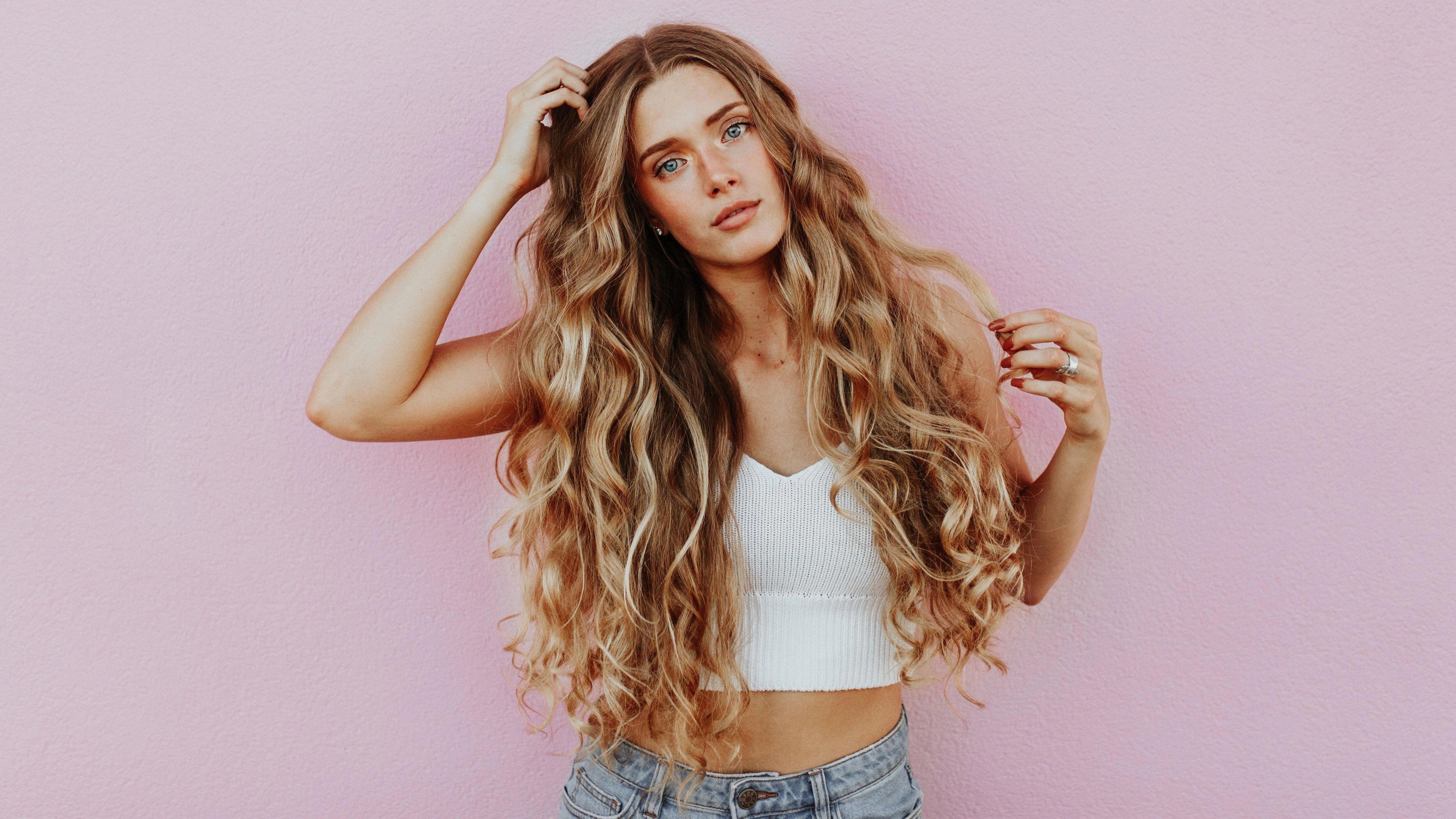 5000x2812 Curly Hair Girl 5k, HD Girls, 4k Wallpaper, Image, Background