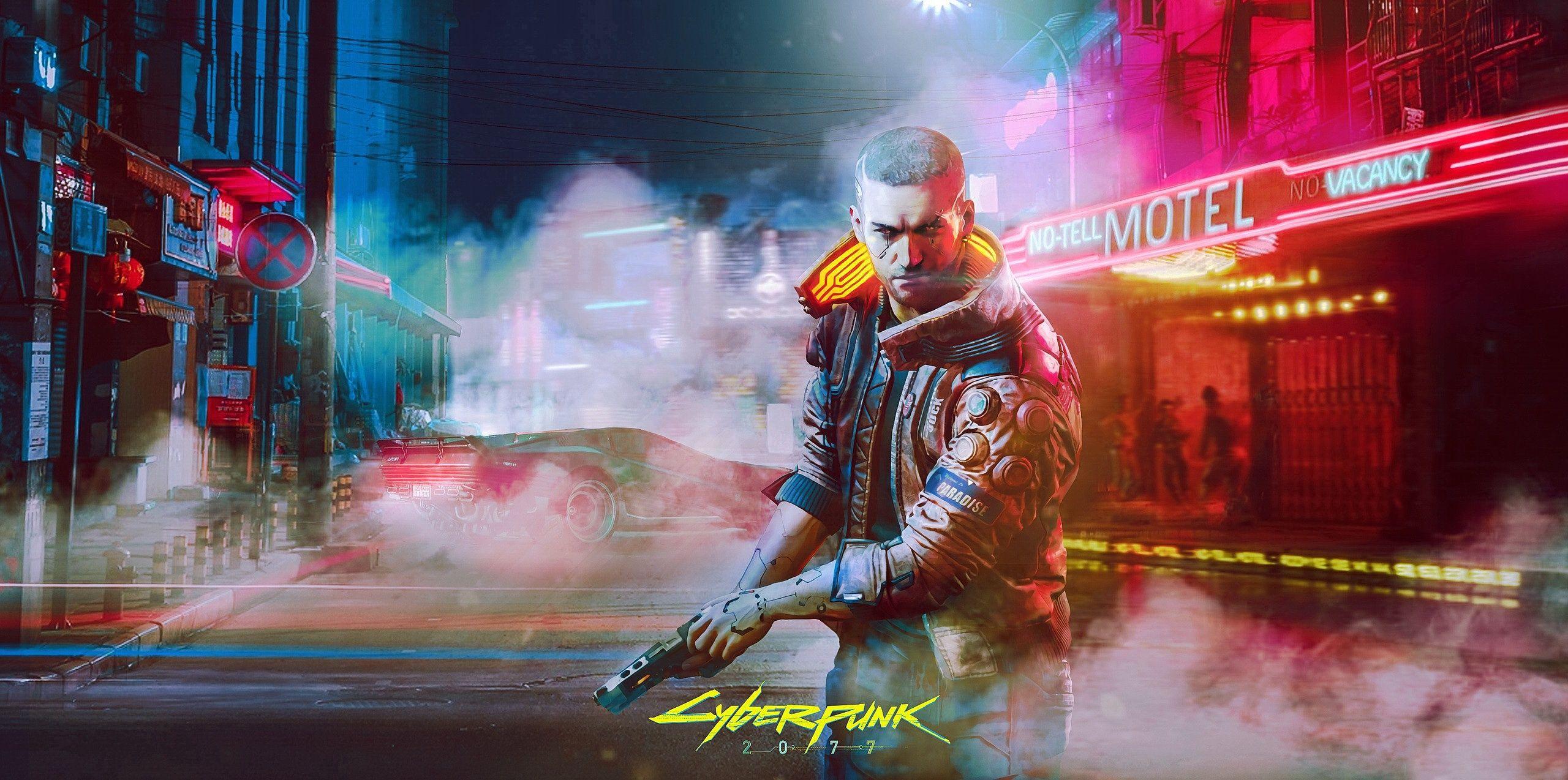 2560x1274 Wallpaper of Video Game, Cyberpunk, Cyberpunk Poster