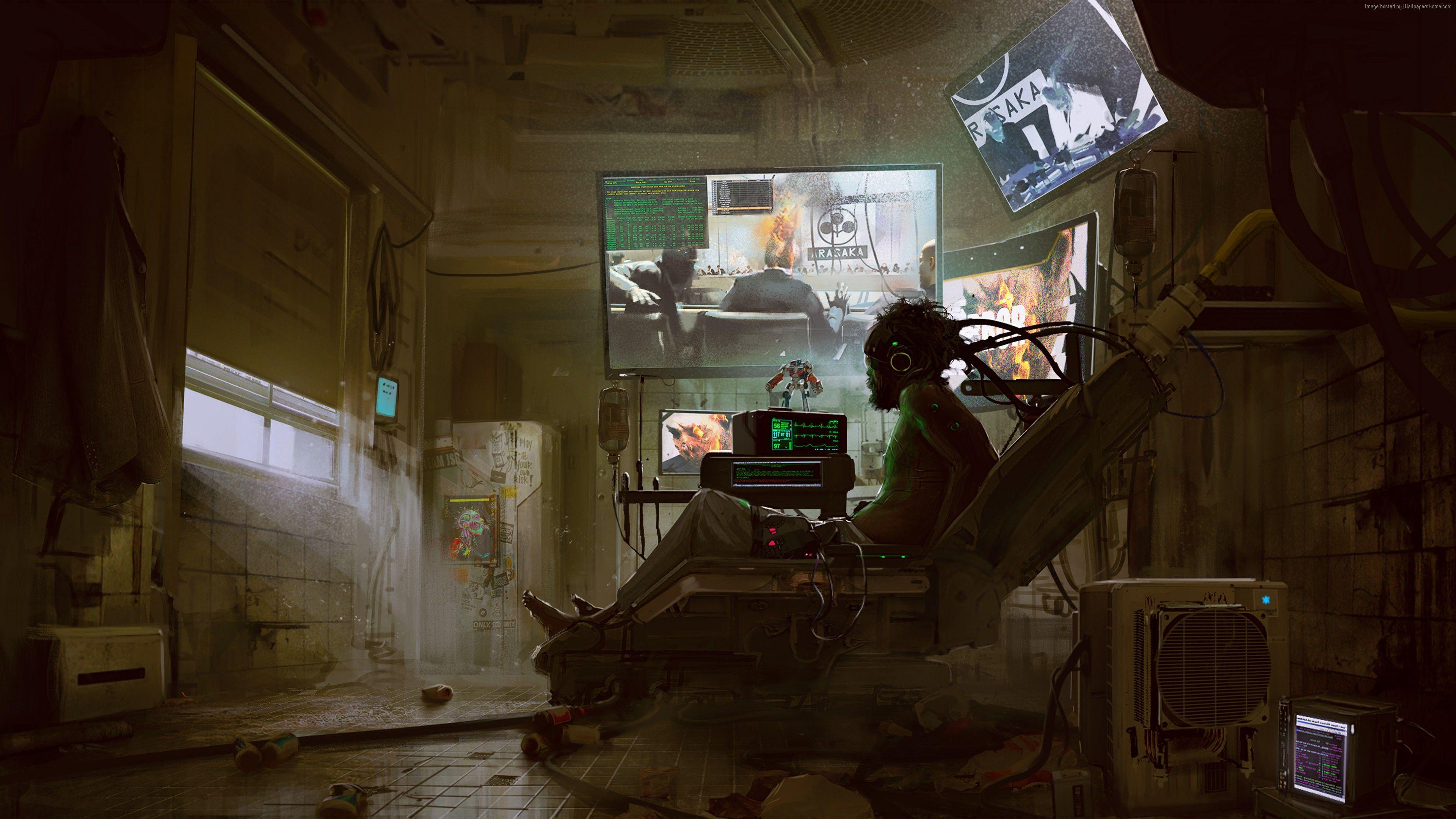 3840x2160 Wallpaper Cyberpunk Gamescom artwork, poster, 4K