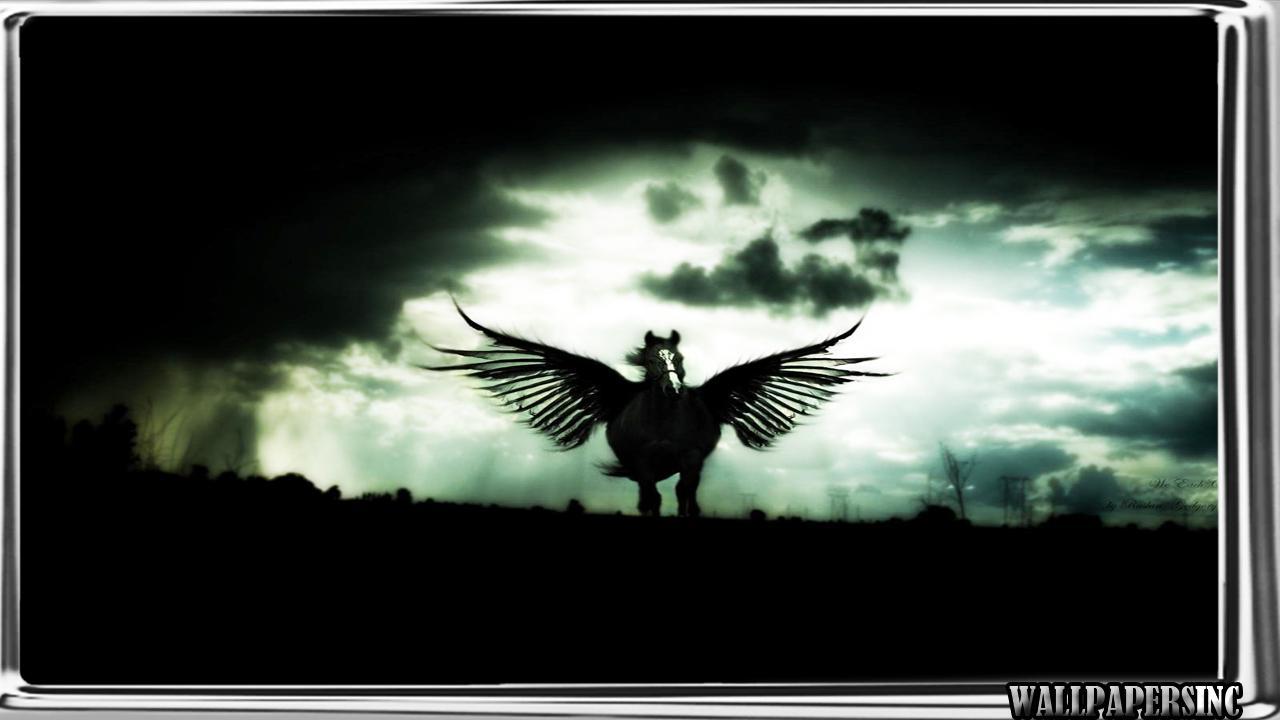 1280x720 Dark Pegasus Wallpaper for Android