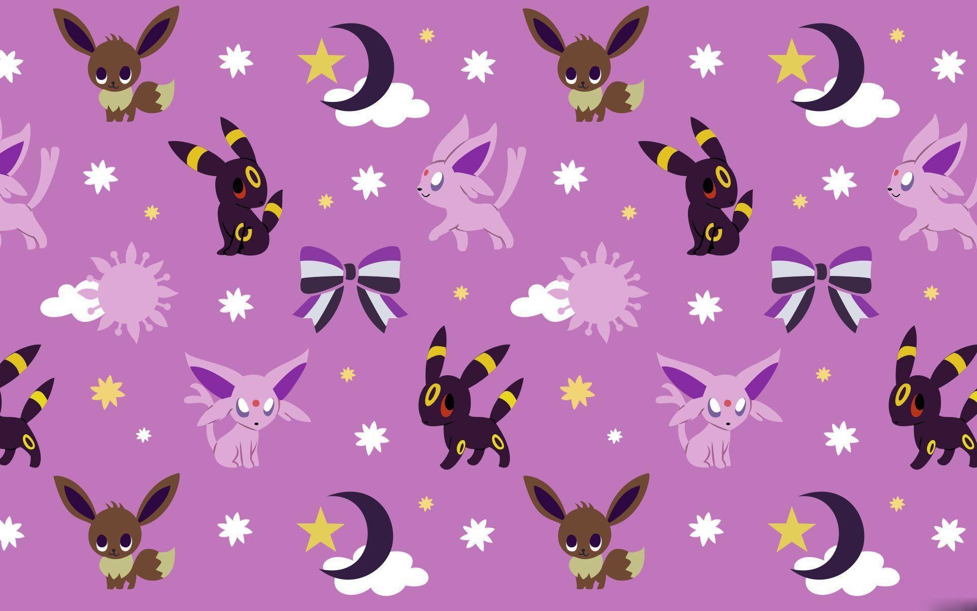 1920x1200 Espeon Wallpaper HD. Umbreon wallpaper, Kawaii