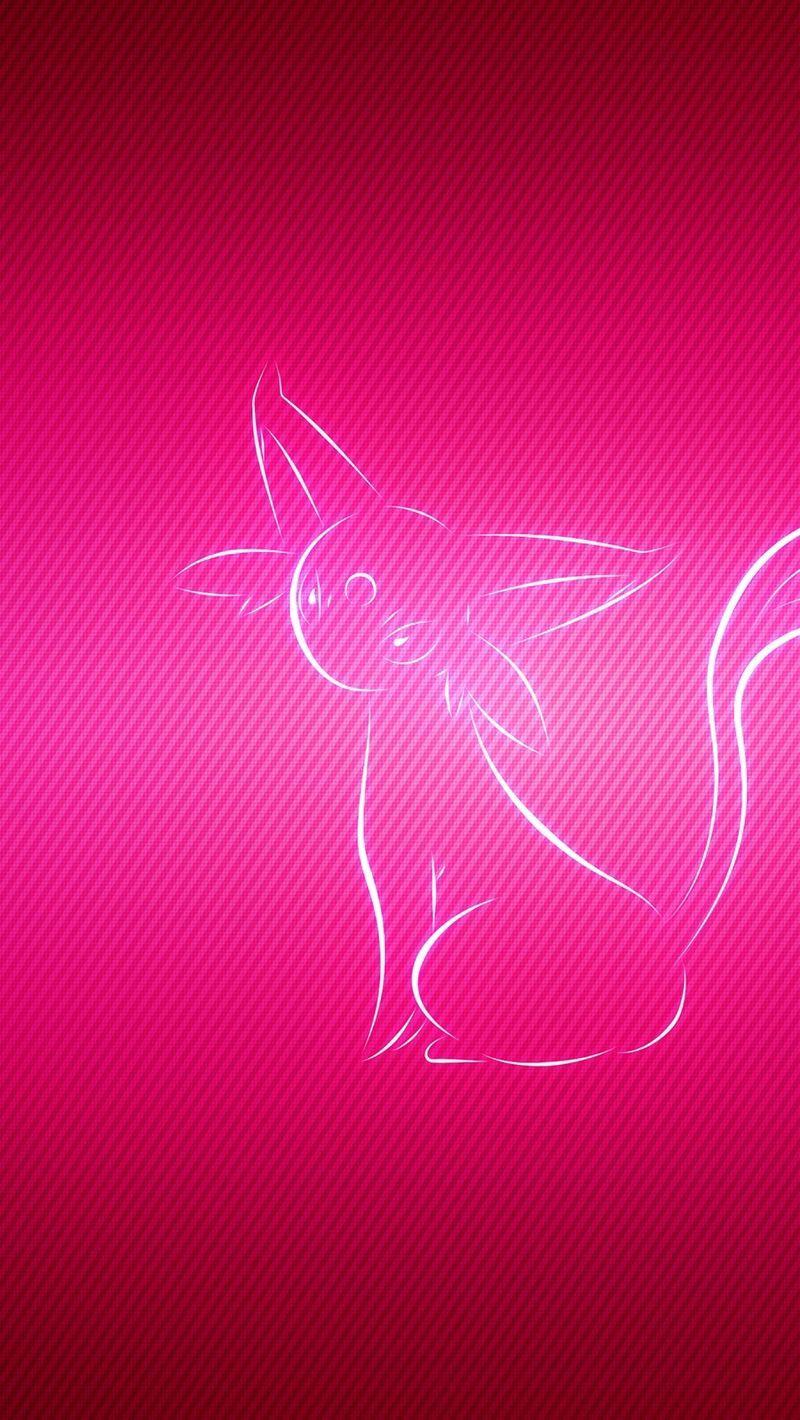 800x1420 Download Wallpaper 800x1420 Espeon, Pokemon, Pink Iphone Se 5s 5c