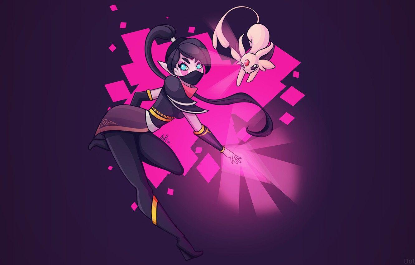 1332x850 Wallpaper girl, art, Pokemon, Dota Lana, Templar Assassin