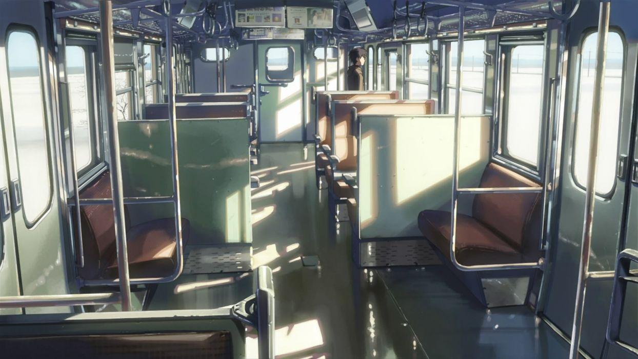 1244x700 Trains Makoto Shinkai 5 Centimeters Per Second anime wallpaper