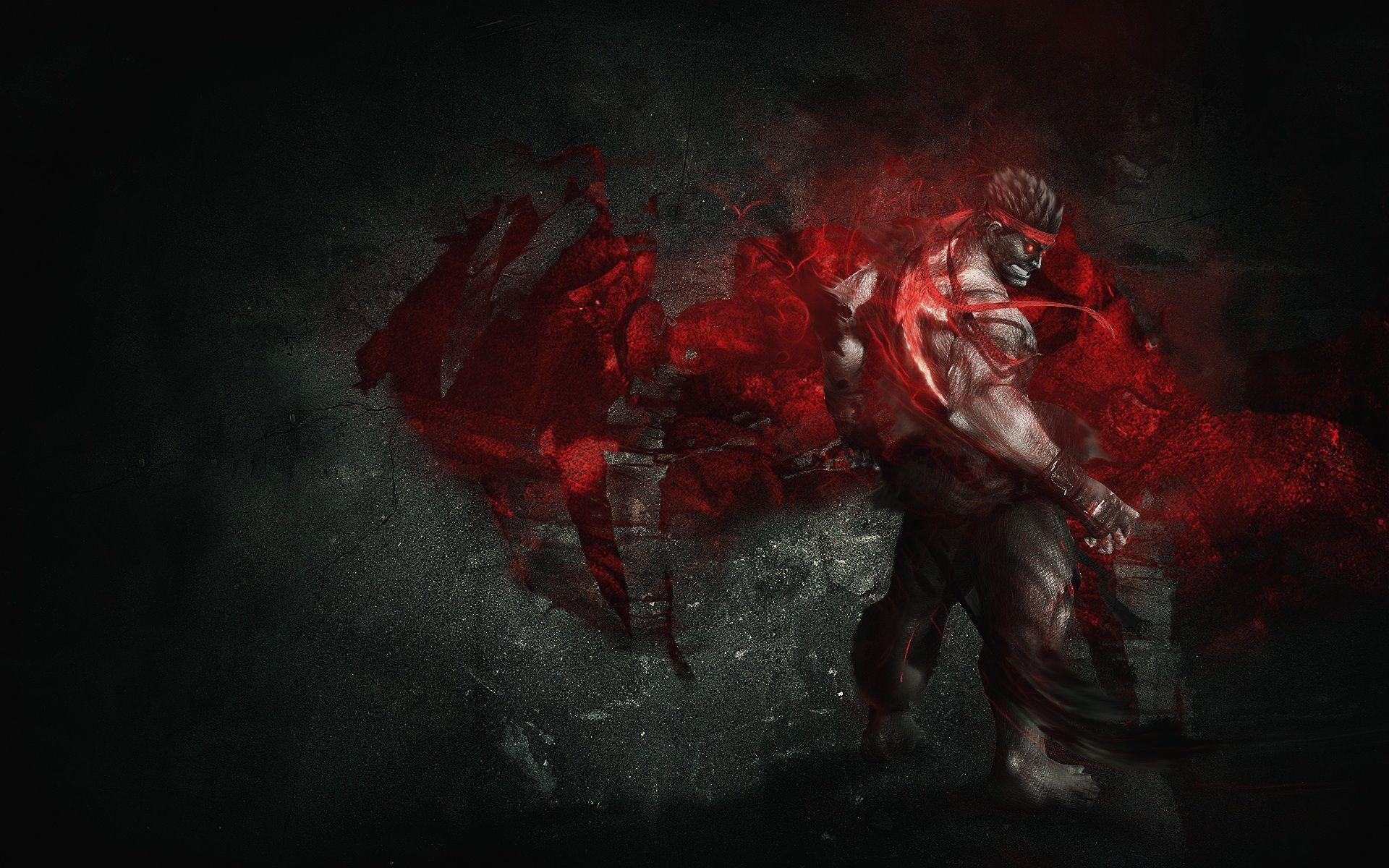 1920x1200 Ryu, Street Fighter IV, artwork, Evil Ryu Wallpaper