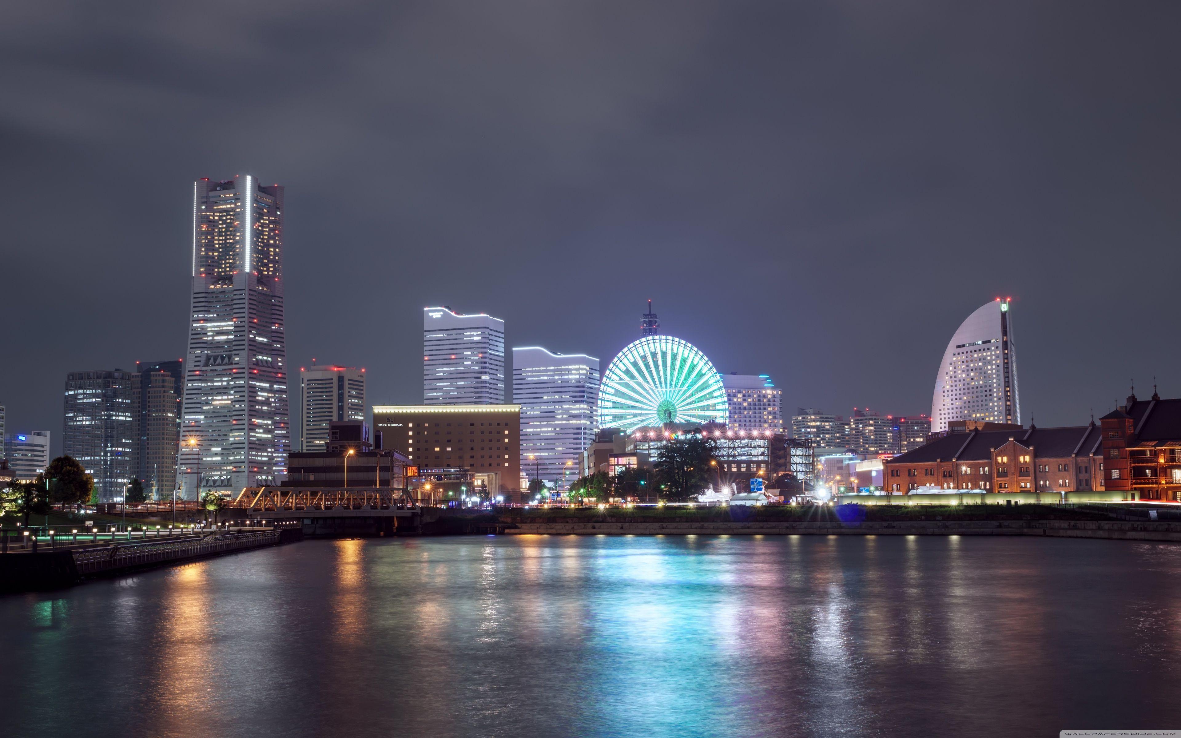 3840x2400 Yokohama City, Japan Ultra HD Desktop Background Wallpaper for 4K