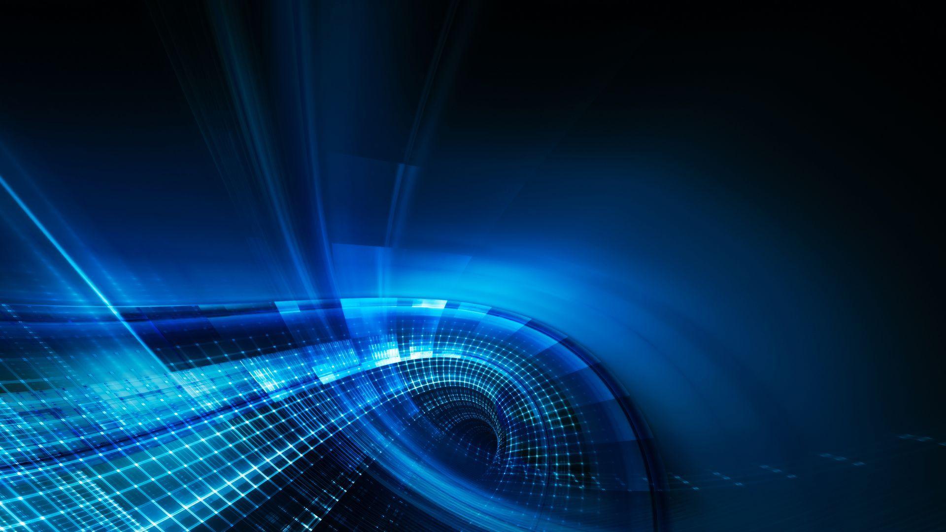 1920x1080 Digital Art Abstract Blue Wallpaper