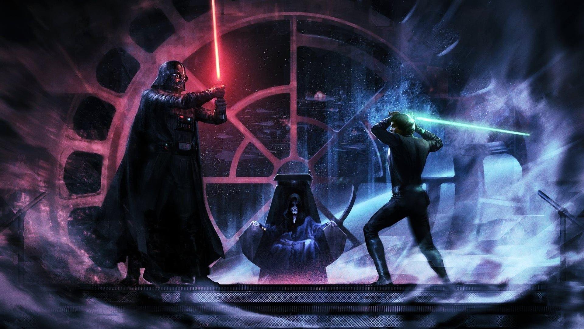 1920x1080 Movie Star Wars Episode VI Return Of The Jedi Star Wars Star Wars Episode VI Return Of The Jedi Darth Vader Jedi Lightsaber Sith Luke Skywalker Emperor Palpatine HD Wallpaper Background Image