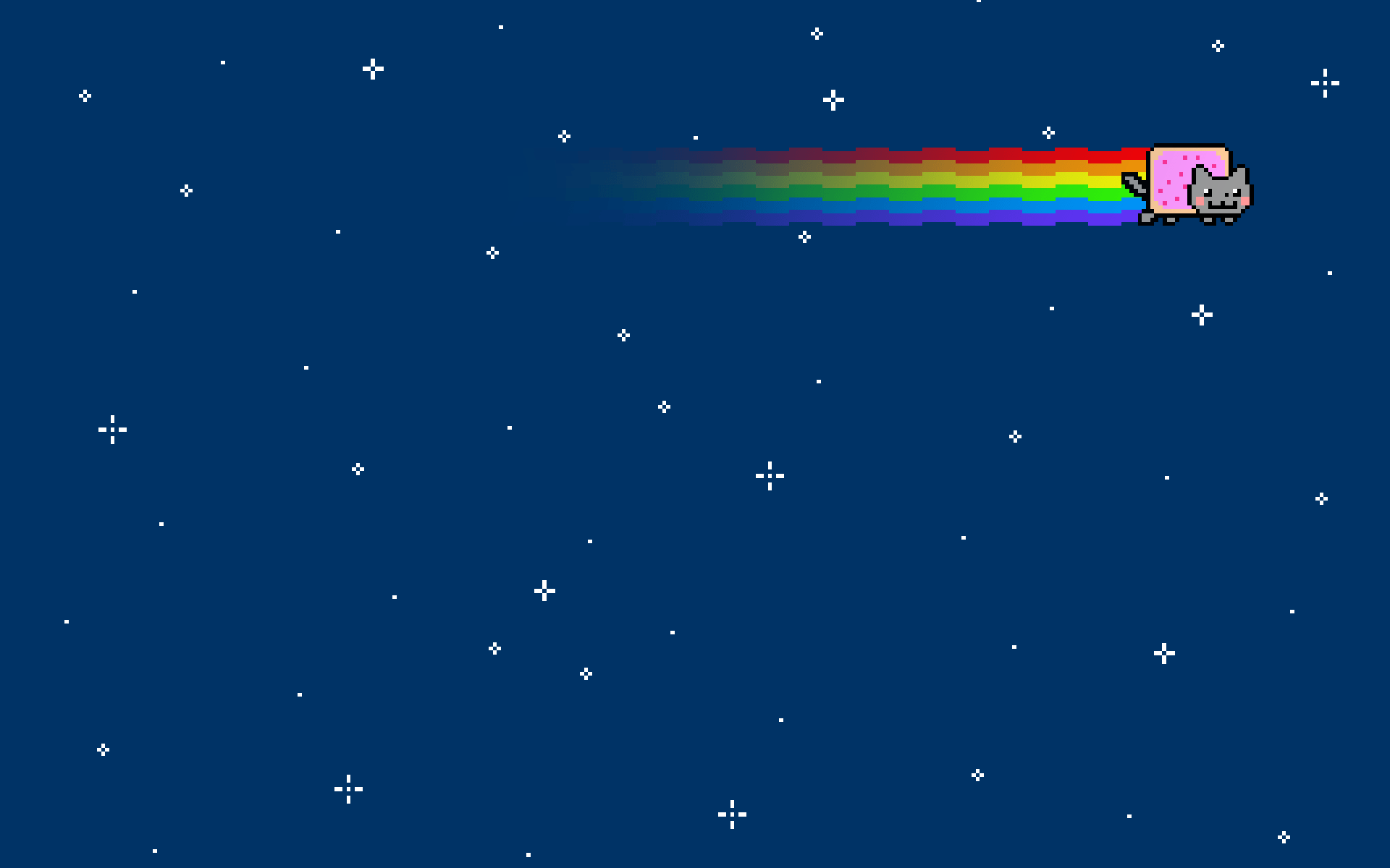 1920x1200 Outer space cats rainbows nyan cat wallpaperx1200
