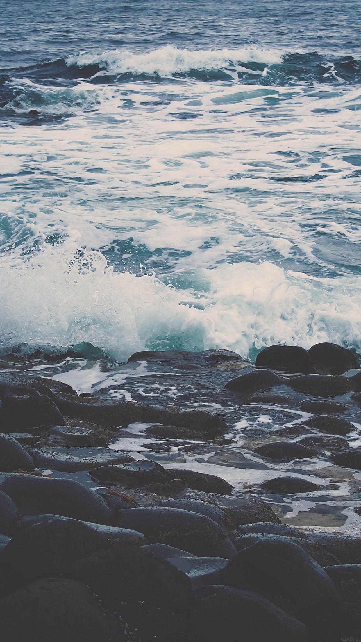 1242x2208 Wet Sea Beach Wave Olivia Henry