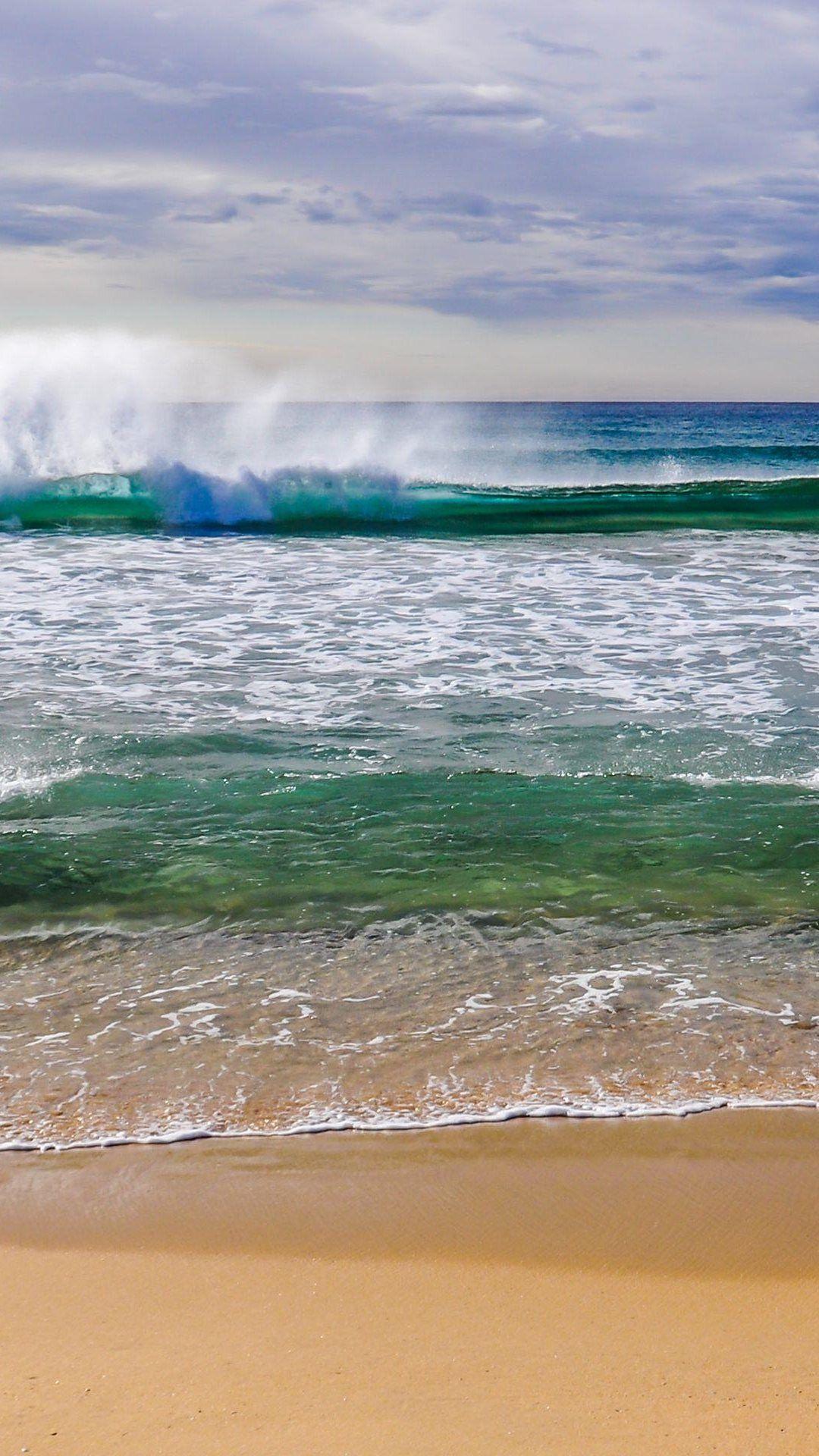 1080x1920 Beach Waves Splashing iPhone 6 Plus HD Wallpaper HD