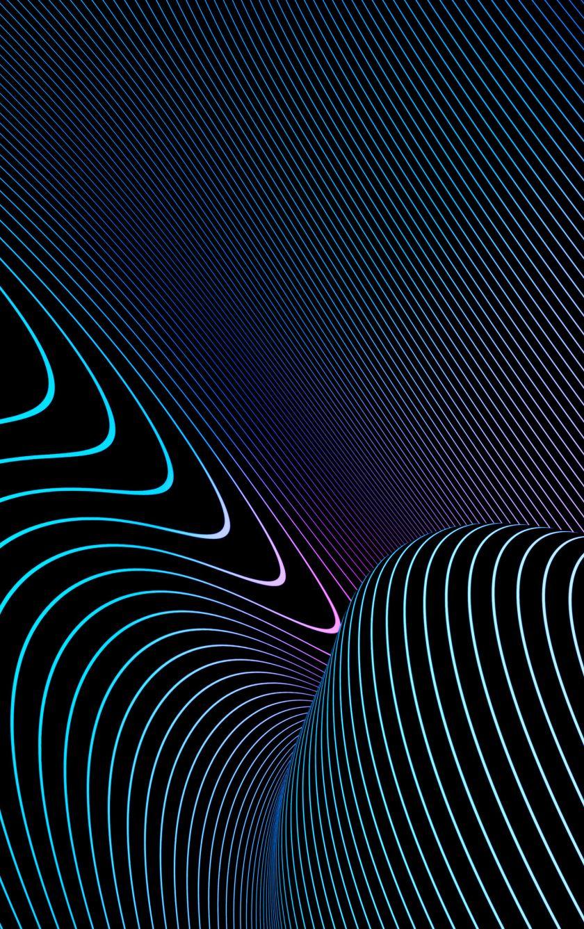 840x1336 Download 840x1336 wallpaper curves, lines, neon dark, wrap, iphone