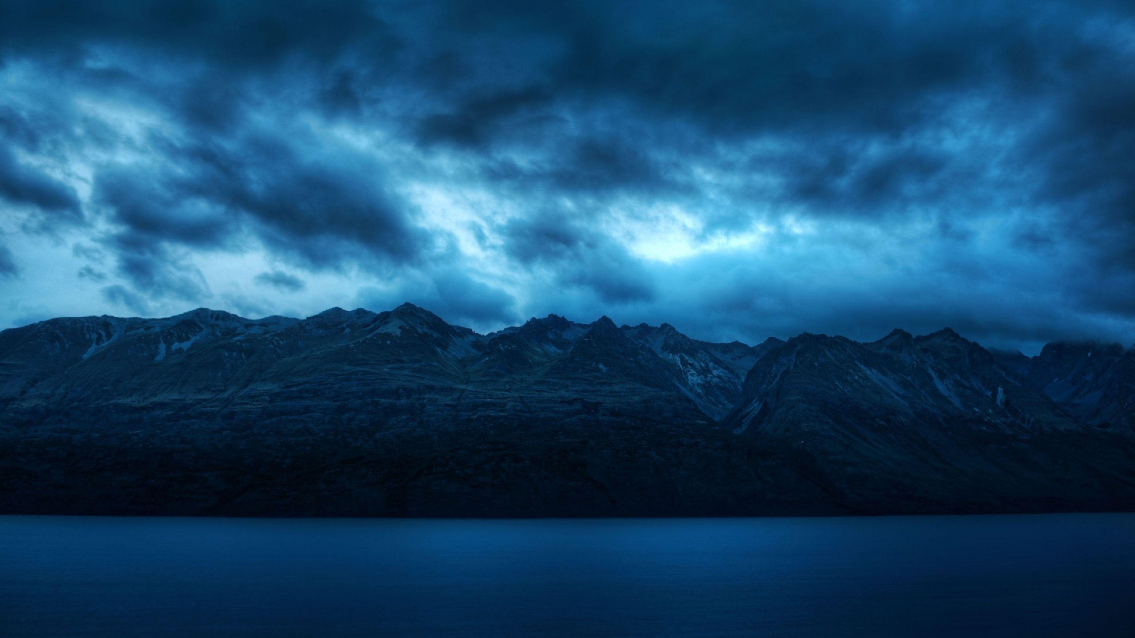 Dark Blue Mountain Wallpapers - Top Free Dark Blue Mountain Backgrounds - WallpaperAccess