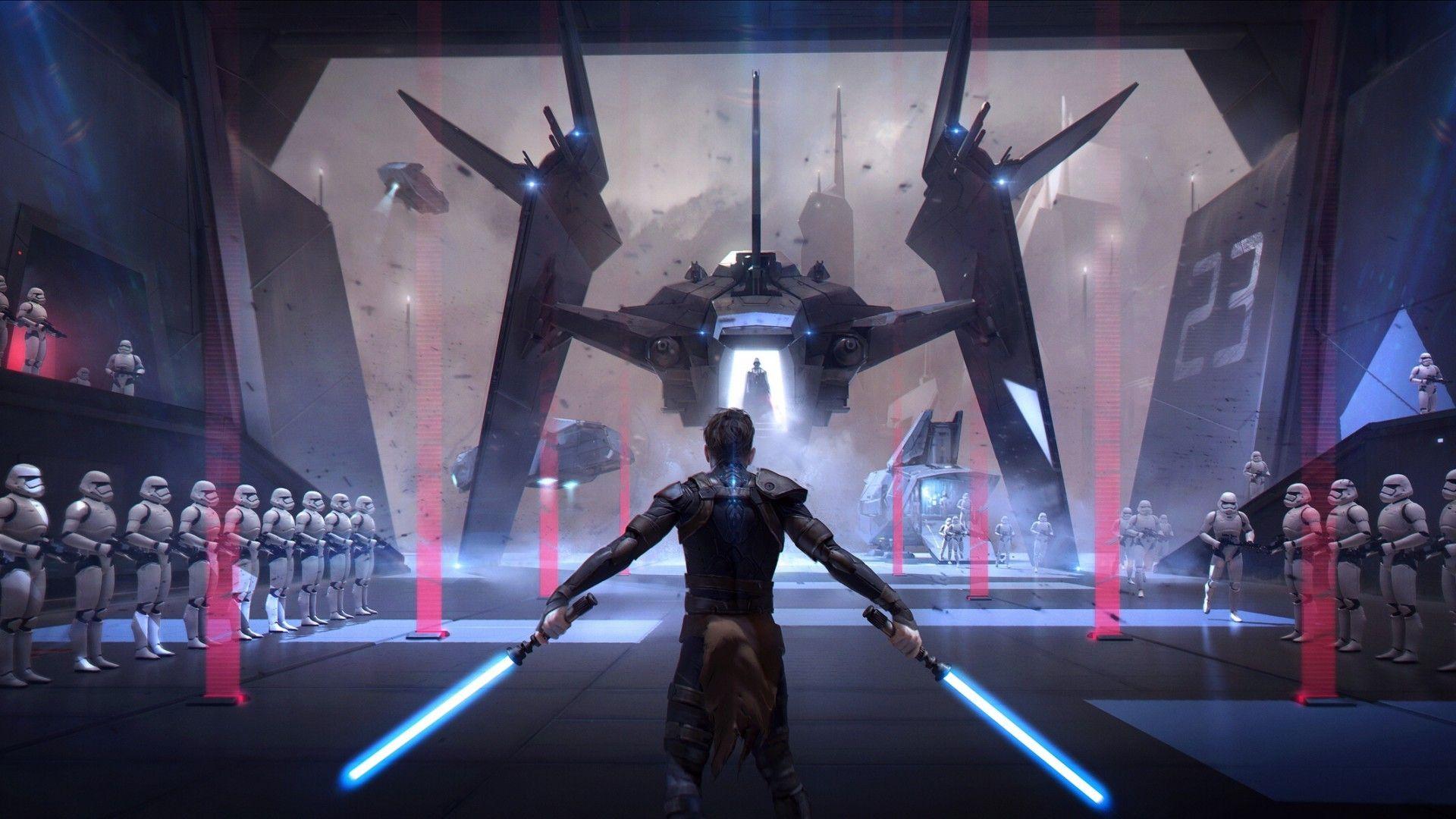1920x1080 stormtrooper, Darth Vader, Star Wars, Jedi, Sith, Lightsaber