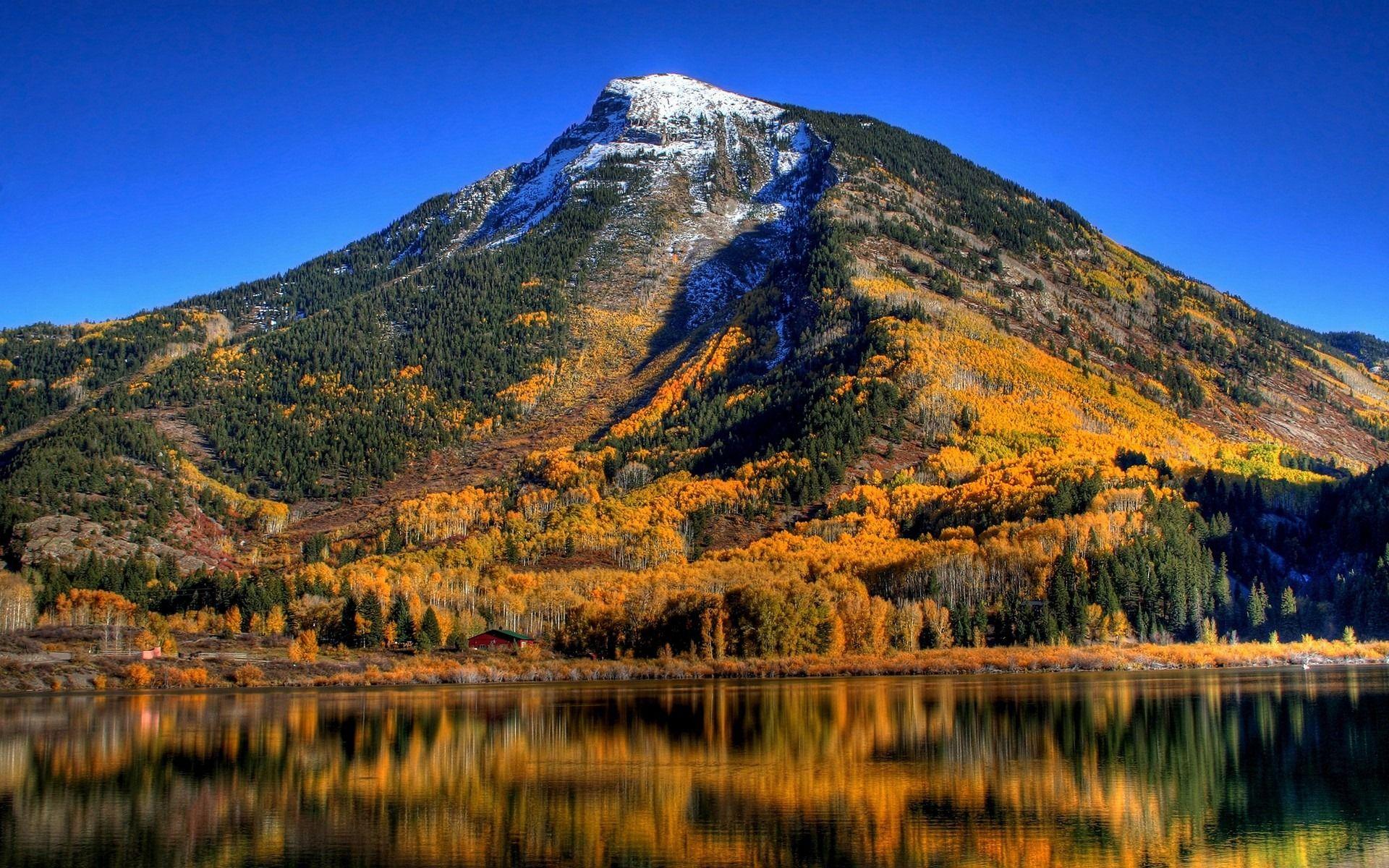 1920x1200 Autumn Yellow Mountain Wallpaper Full HD Image Download
