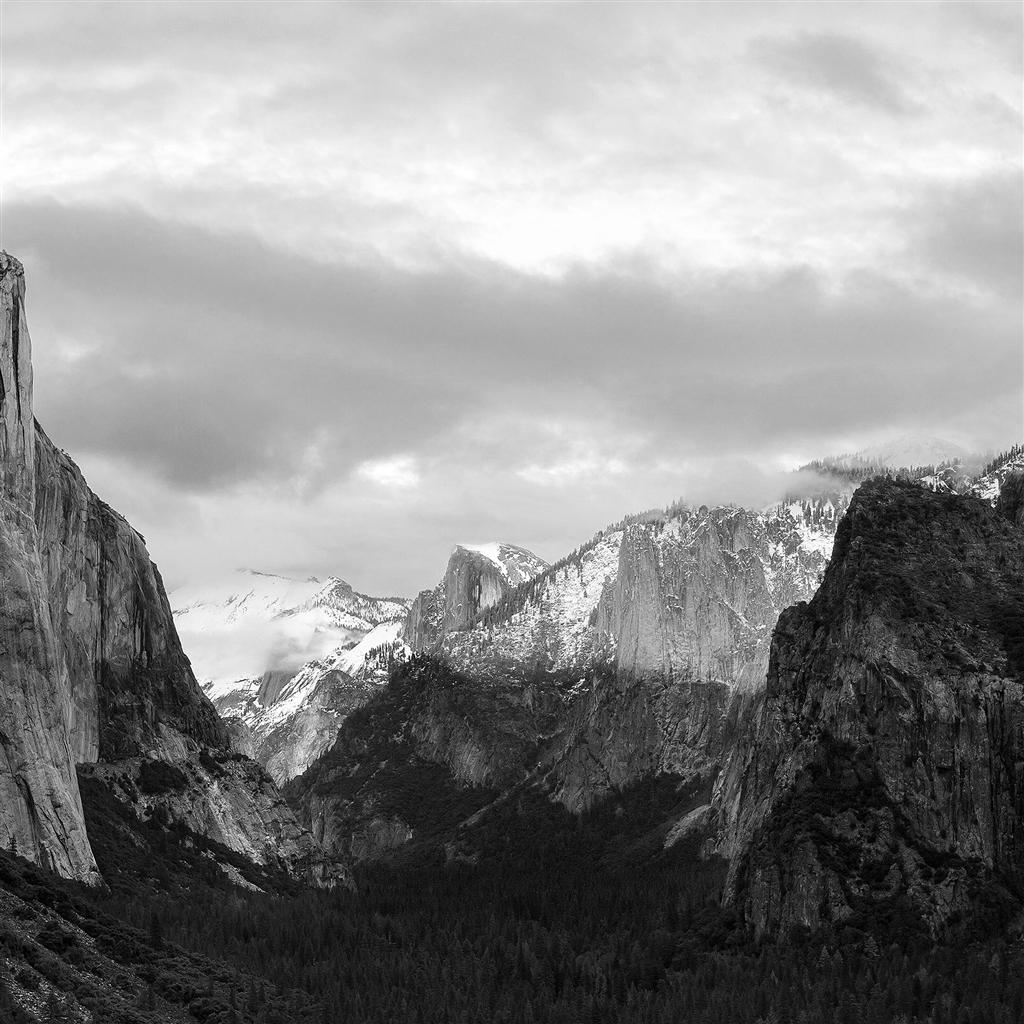 1024x1024 Mac Osx Dark Mountain Landscape iPad Air Wallpaper