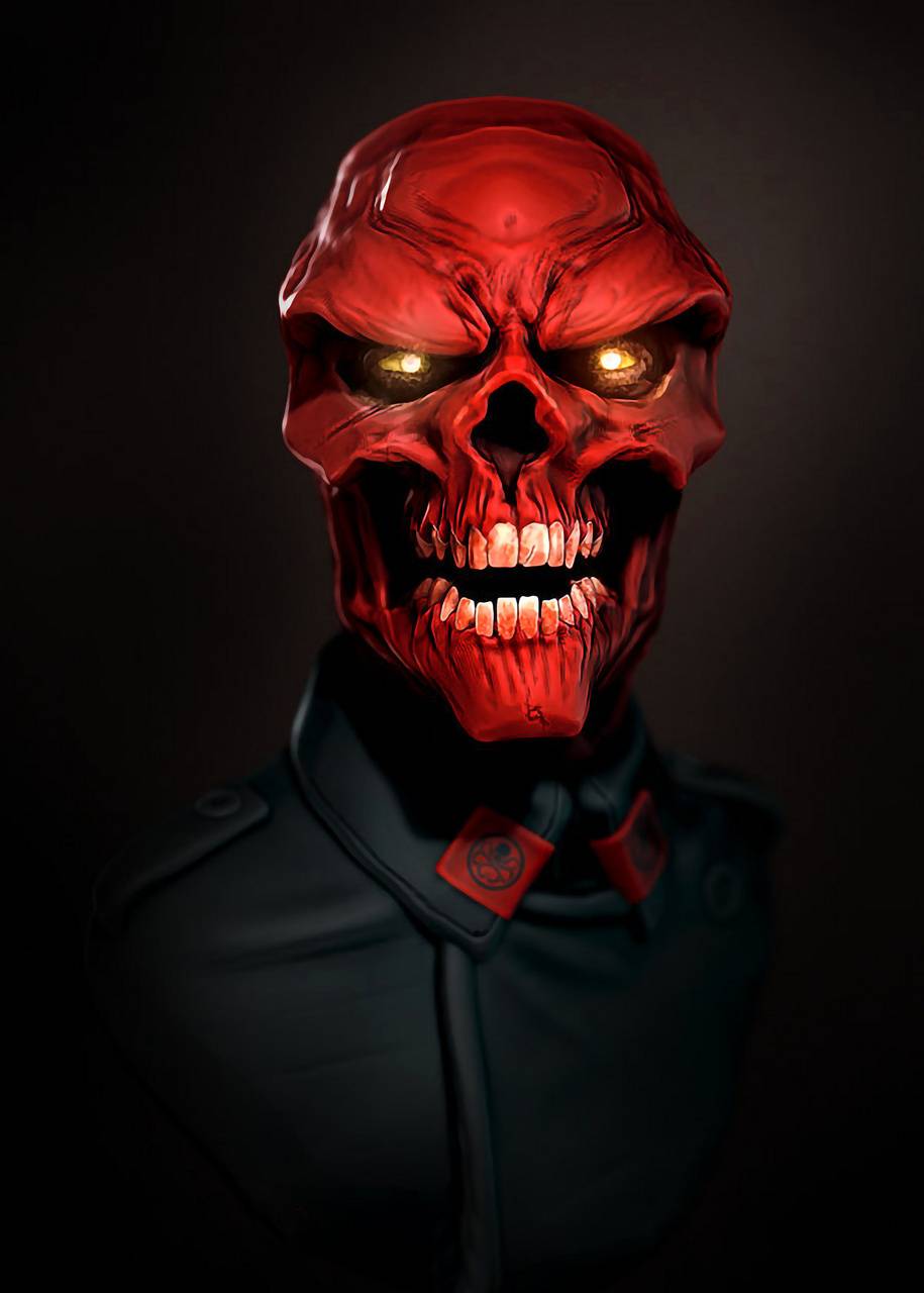 915x1280 Red Skull wallpaper