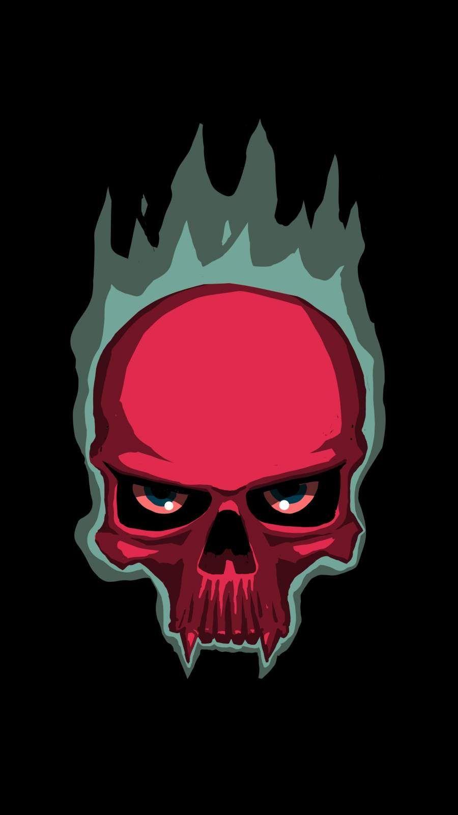 900x1600 Red Skull iPhone Wallpaper. Ilustraciones, Calaveras, Bosetos