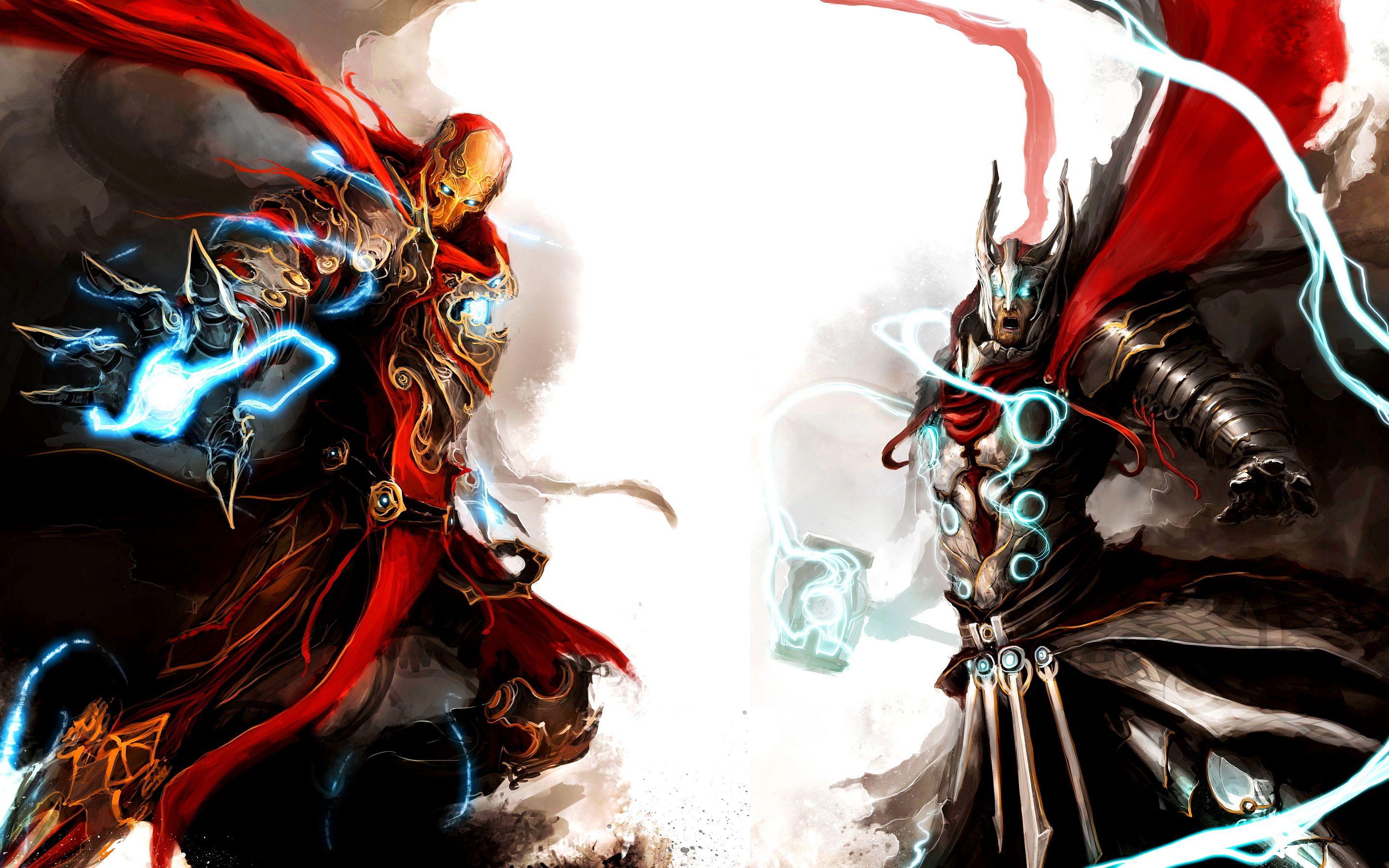 2880x1800 Thor and ironman