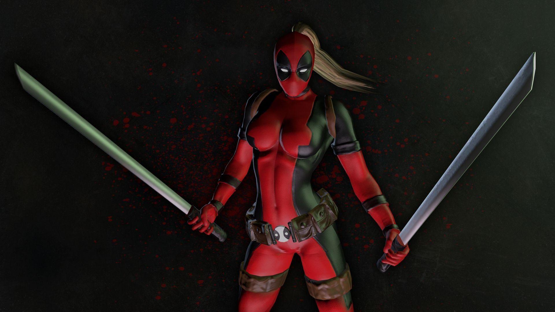 1920x1080 girl Deadpool