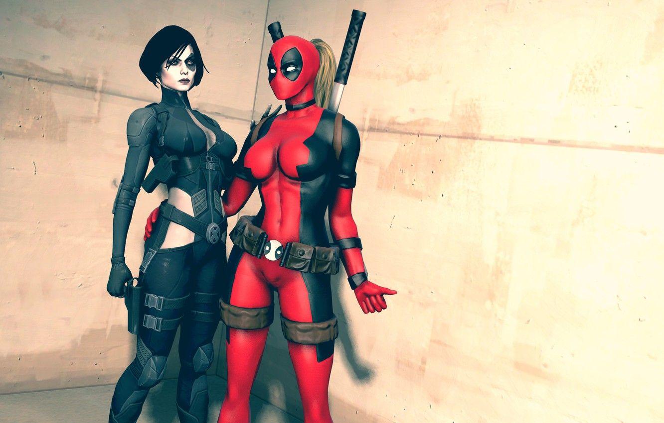 1332x850 Wallpaper girls, costumes, Marvel Comics, Domino, Neena Thurman