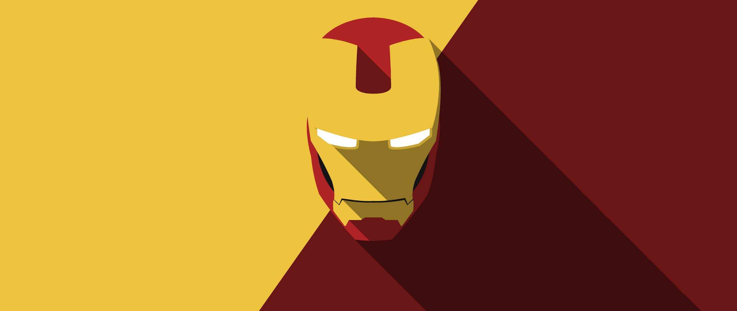 2560x1080 Download 2560x1080 Wallpaper Iron Man, Helmet, Minimal, Dual Wide