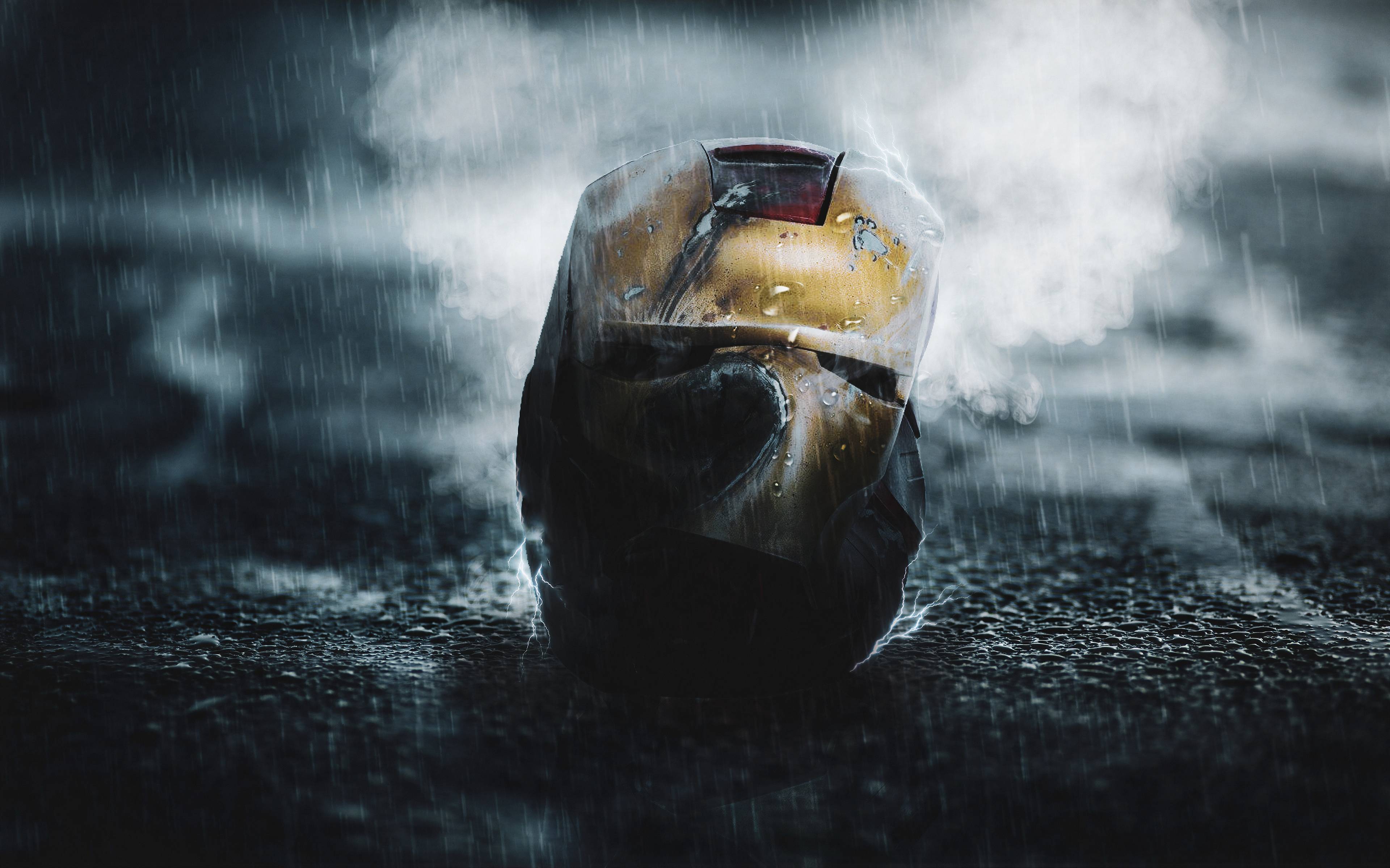 3840x2400 Left Iron Man Helmet
