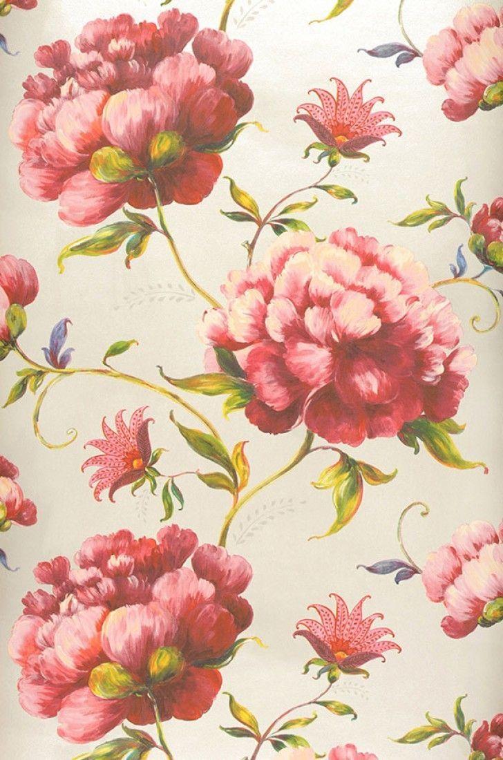 728x1100 Wallpaper Meila. Pattern wallpaper, Blue floral wallpaper, Wallpaper