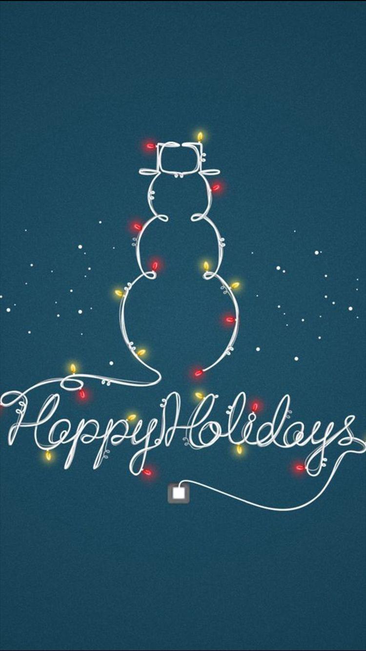 750x1334 Happy Holidays Light Decoration Snowman iPhone 6 Wallpaper. Wallpaper iphone christmas, Holiday iphone wallpaper, Holiday wallpaper