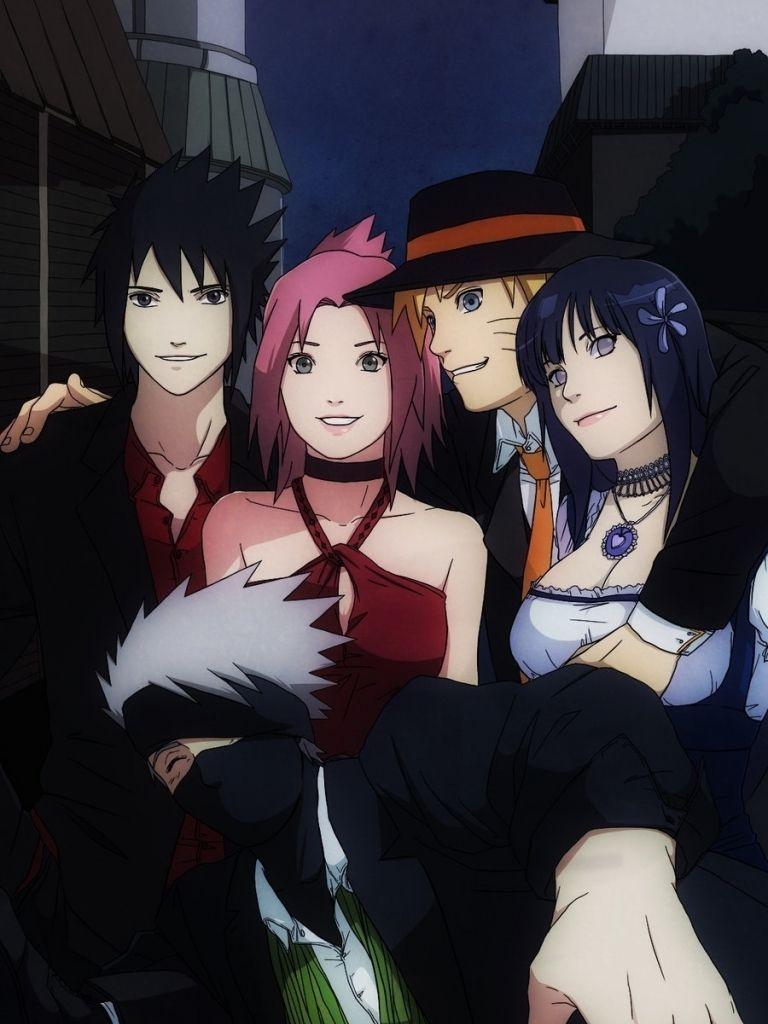 768x1024 Free download SasuSaku and NaruHina image Holloween HD wallpaper