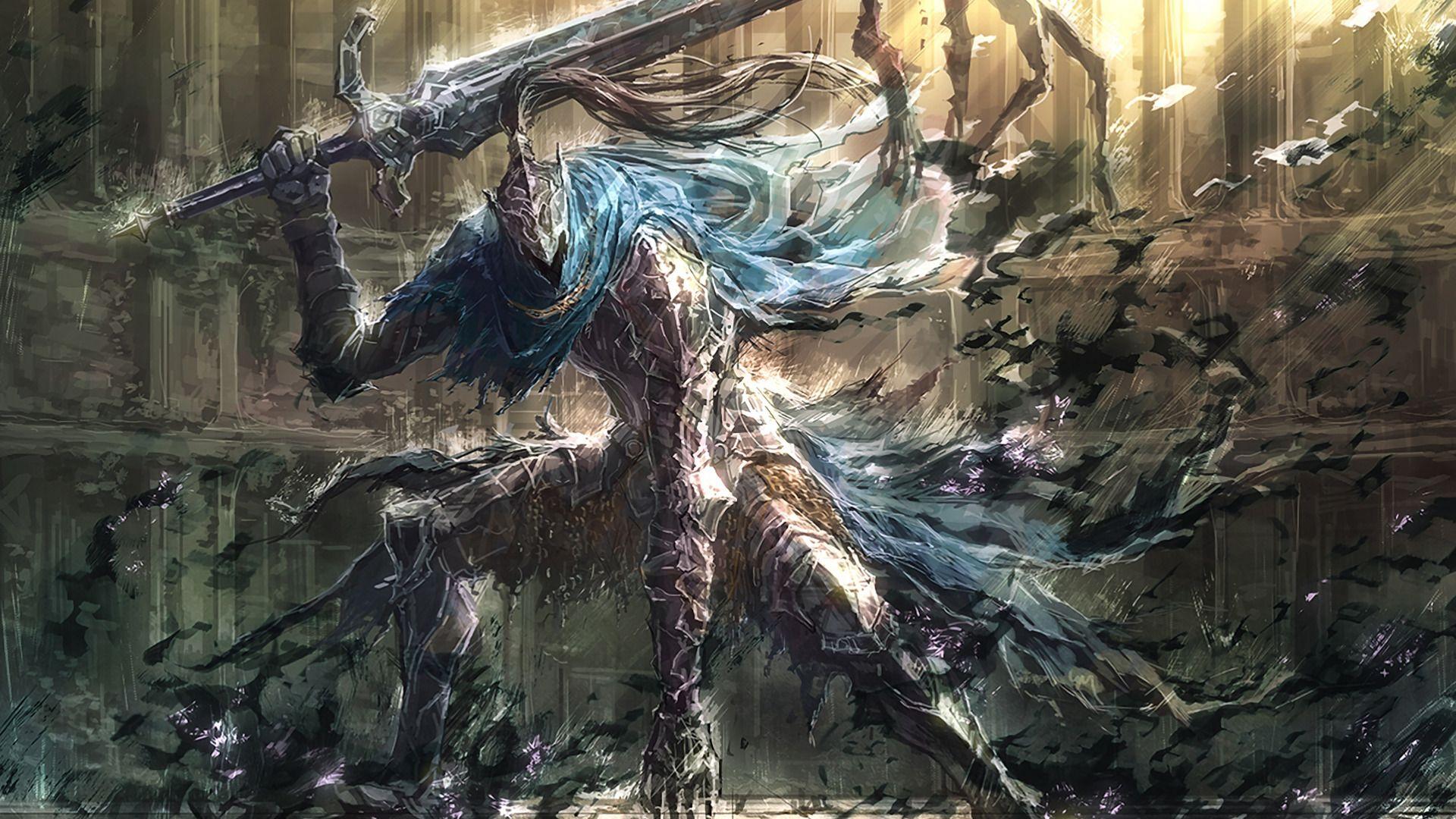 1920x1080 Download wallpaper game, sword, art, armor, dark souls, upscale, knight artorias, knight arteries, artorias the abysswalker, the arteries the traveler of the abyss, section games in resolution 1920x1080