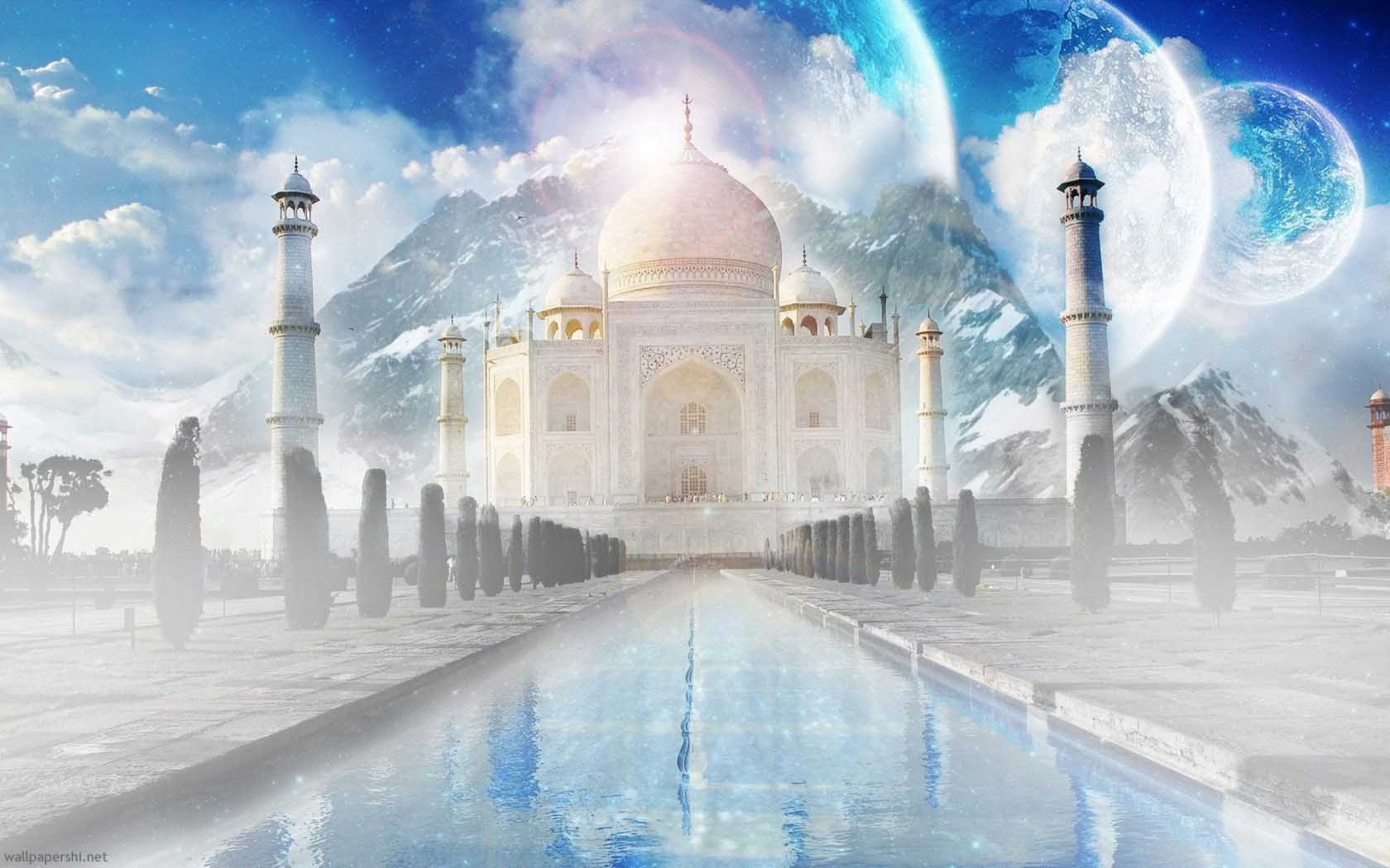 1680x1050 Taj Mahal at Night 377 - Taj Mahal HD Wallpaper