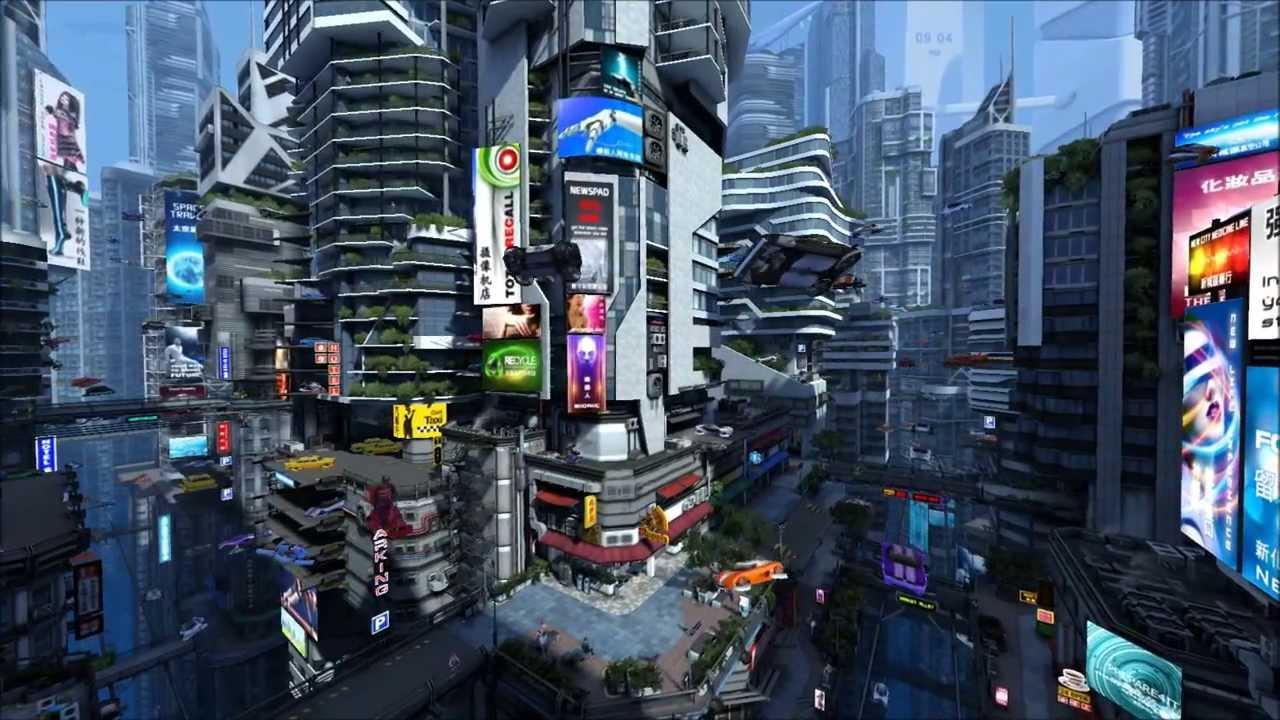 1280x720 3D Futuristic City Wallpaper 1280x