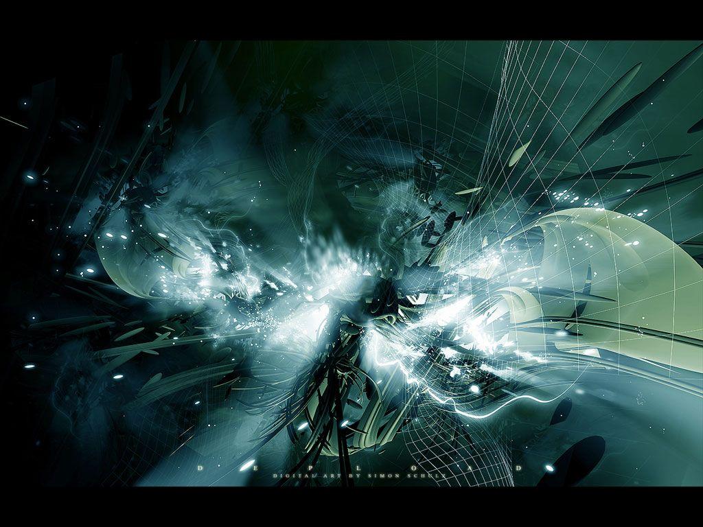 1024x768 Fantasy art design wallpaper: modern science fiction 3D art