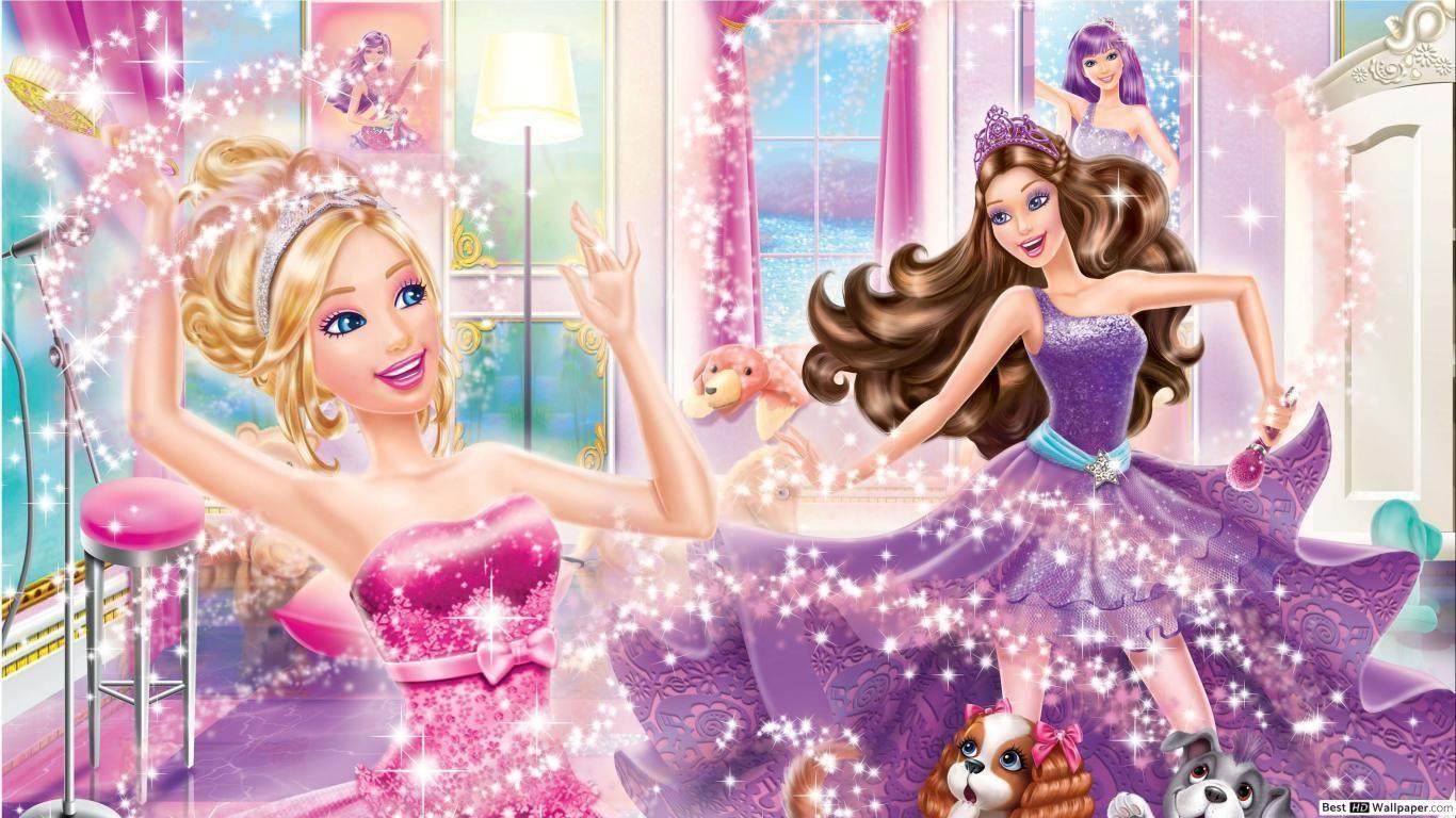 Tranh tô màu công chúa Barbie cute và dễ thương cho bé gái