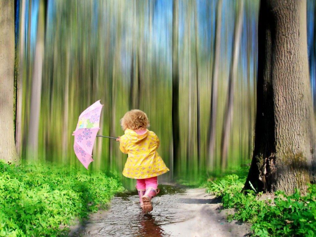 1024x768 Cute Little Girl Hd Rainy Day (1024×768). Rainy Day