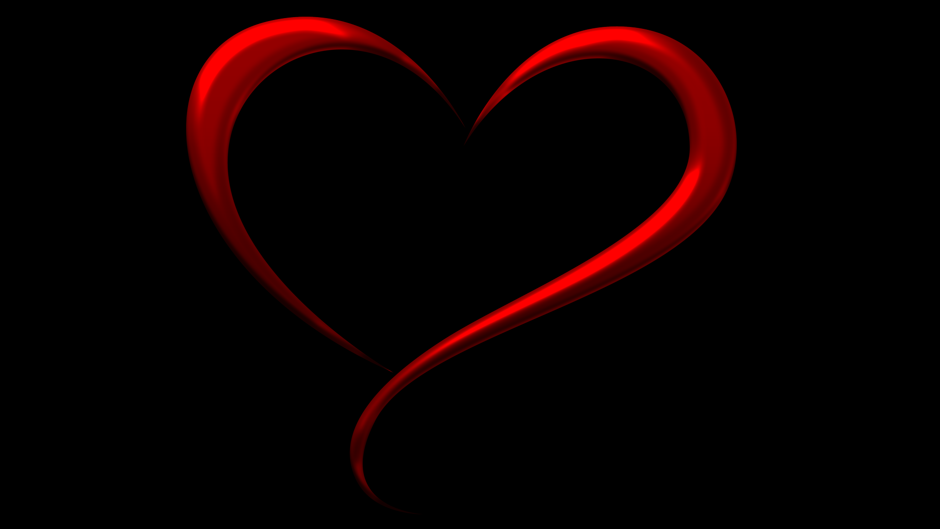 1920x1080 Simple Red Heart Background HD Wallpaper